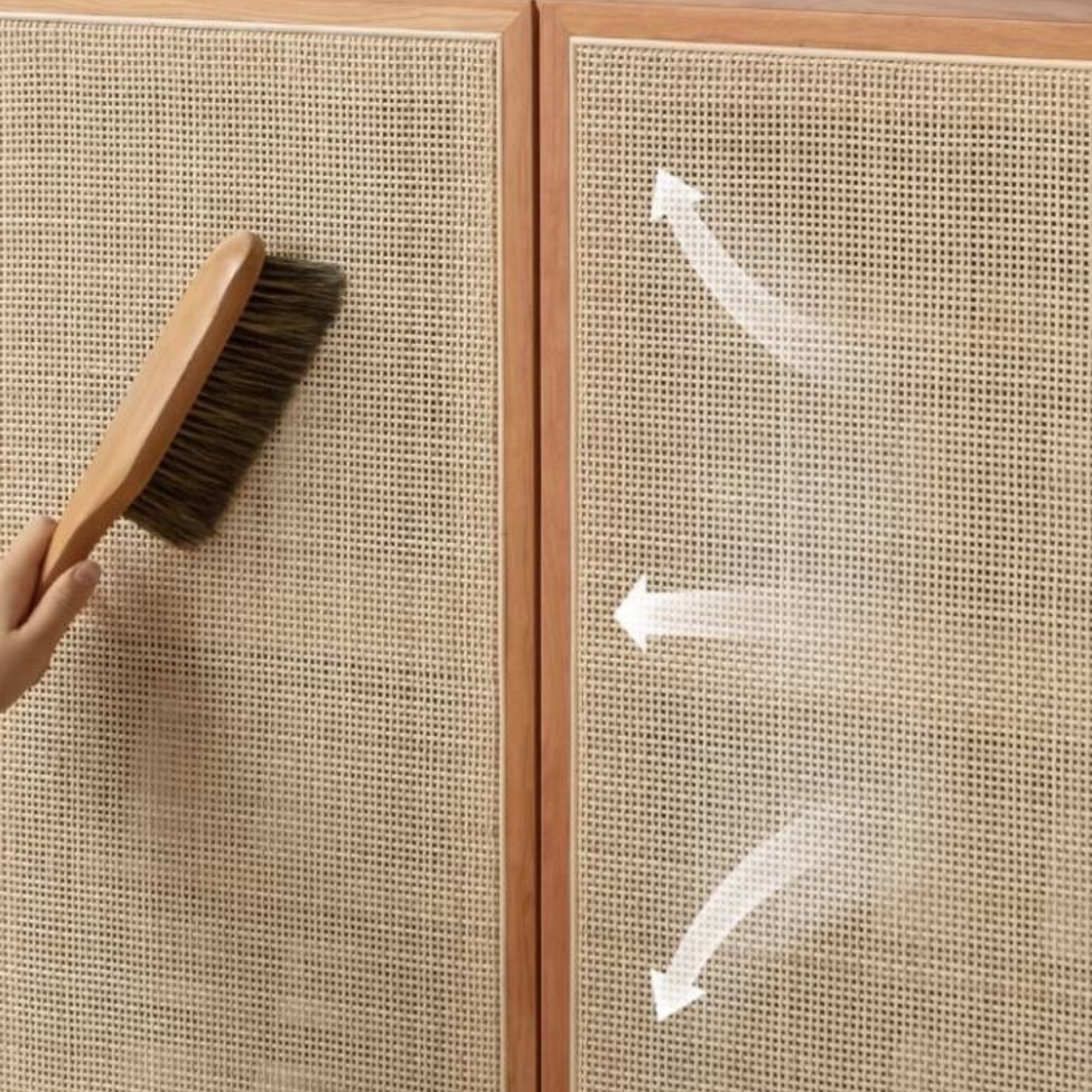 Сherry, Oak Solid Wood Rattan Locker Shoe Cabinet