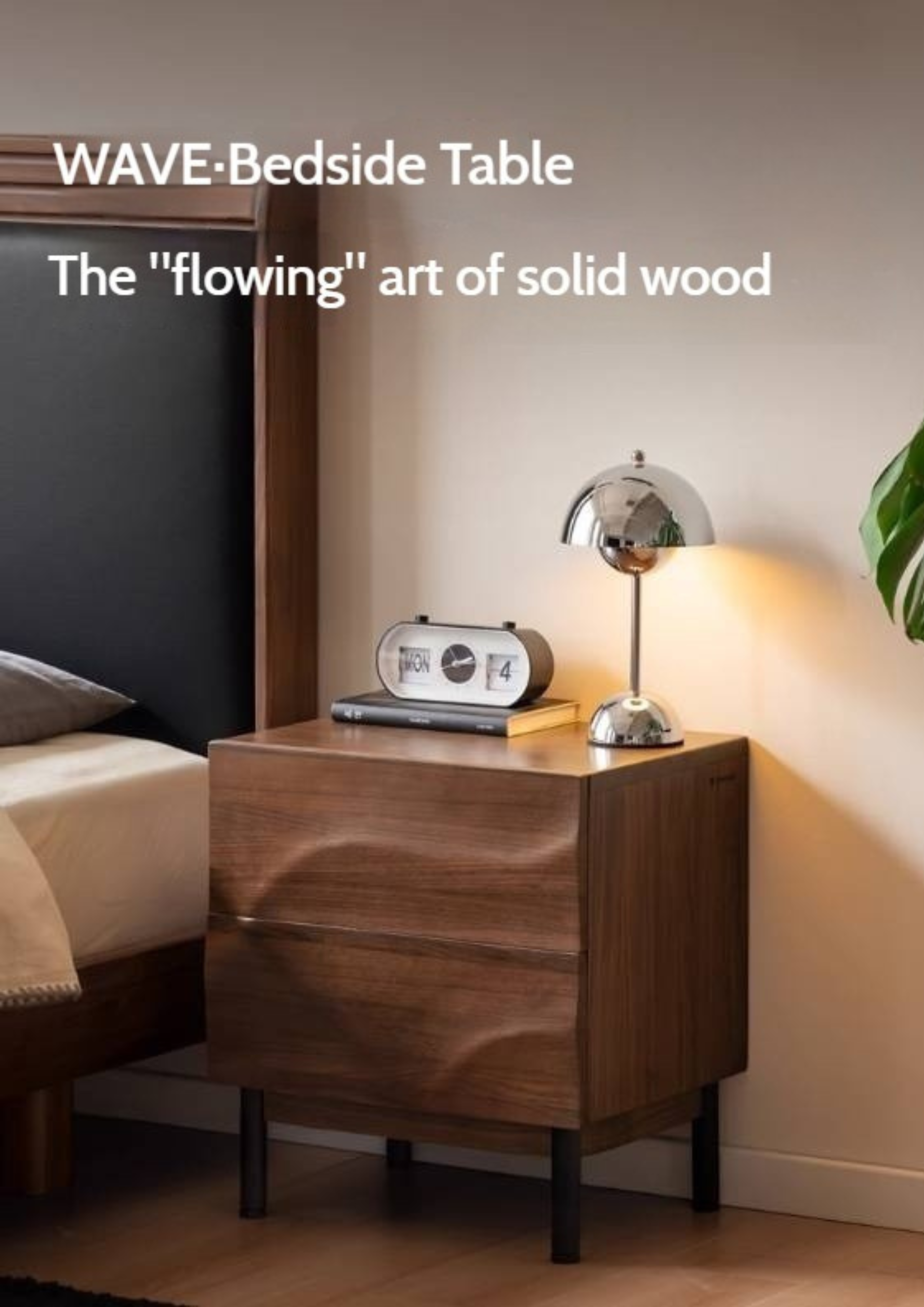 Black Walnut Solid Wood Luxury Nightstands