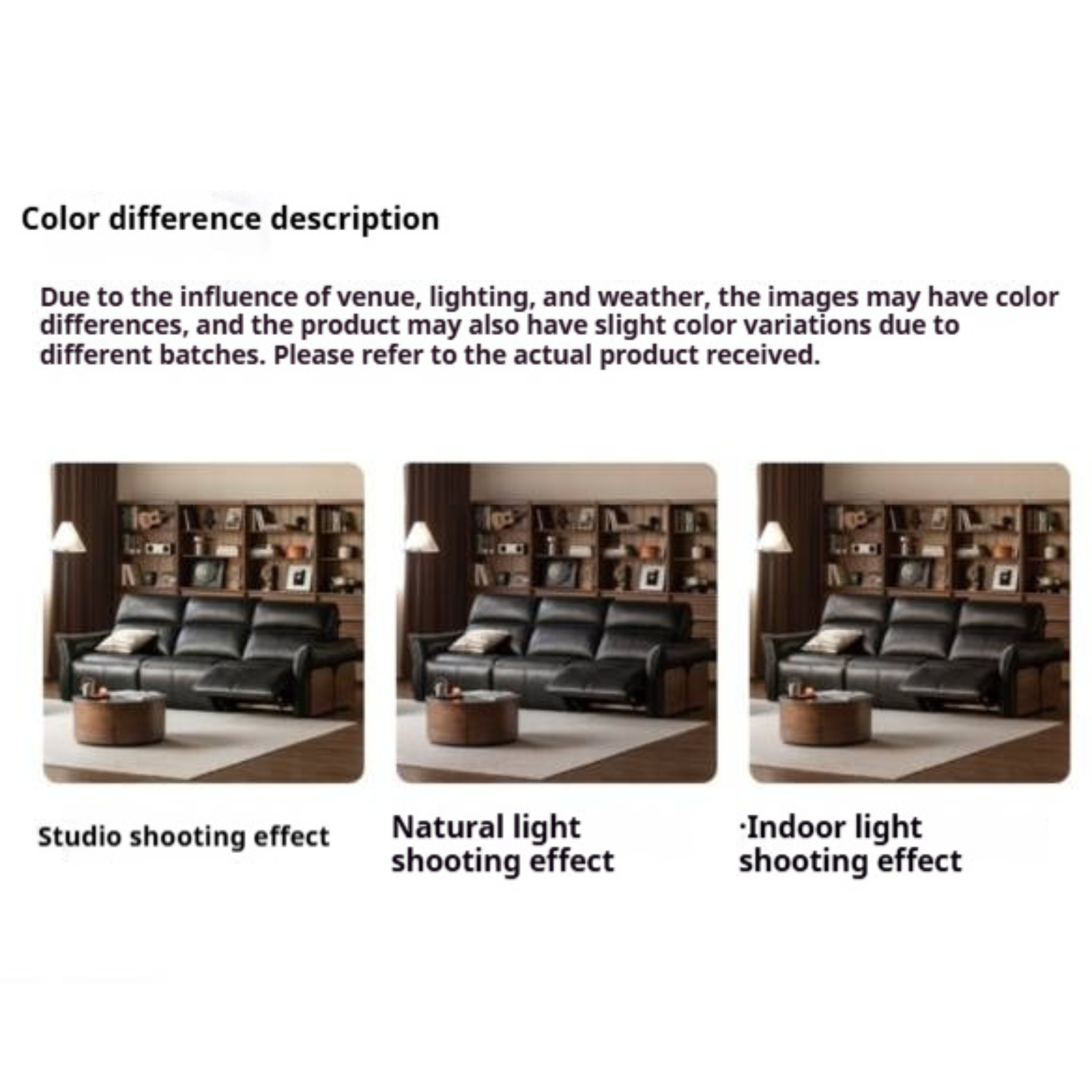 Black walnut solid wood Top Grain Genuine Leather Zero Wall Power Reclining Sofa