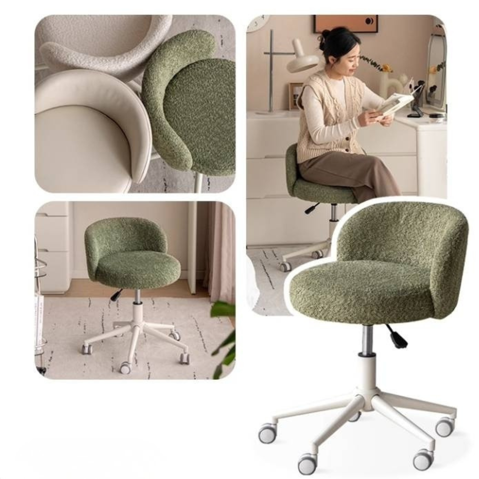 Modern Height Adjustable Makeup Chair
