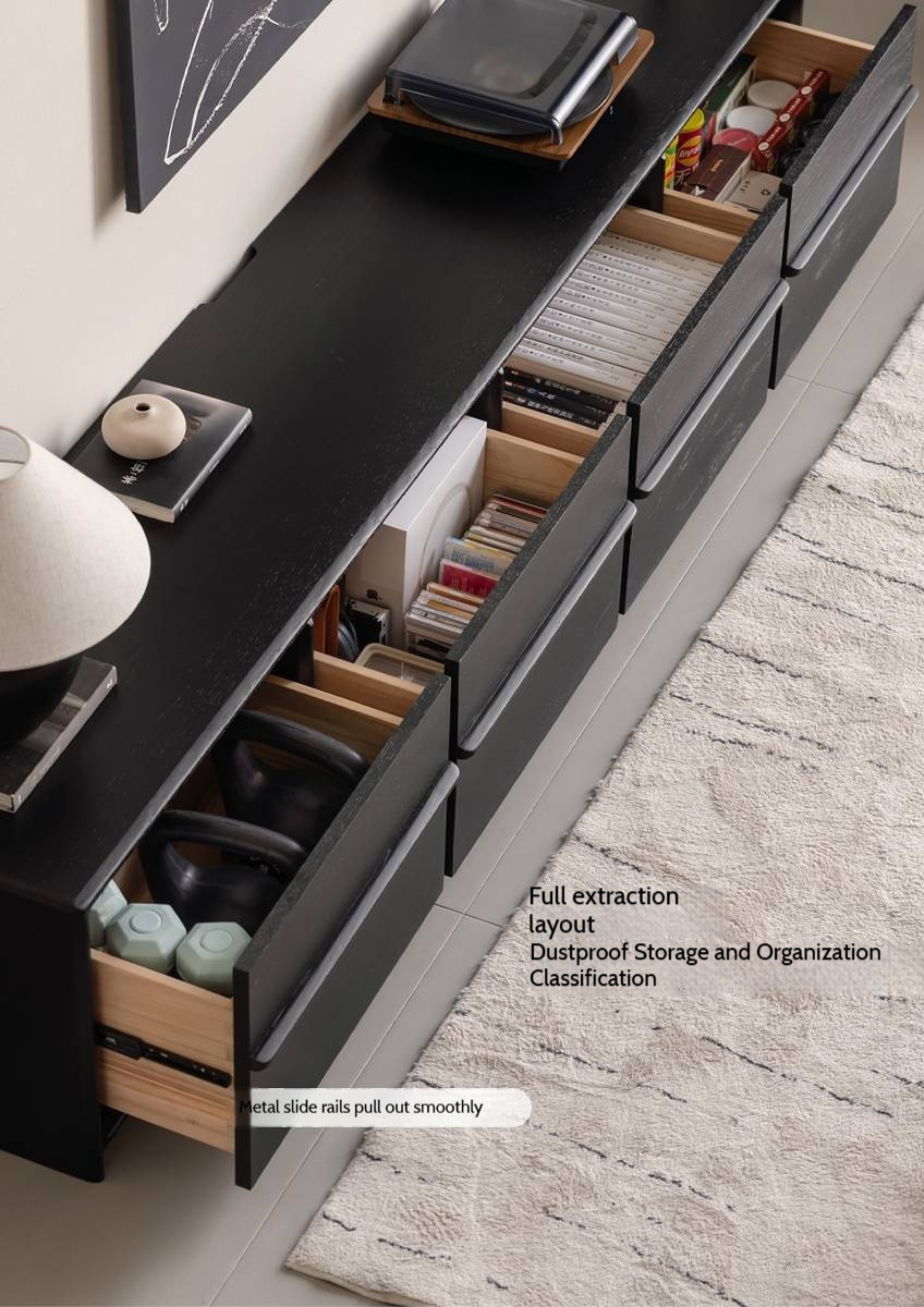 Oak Solid Wood Skeleton Line Modern TV Stand