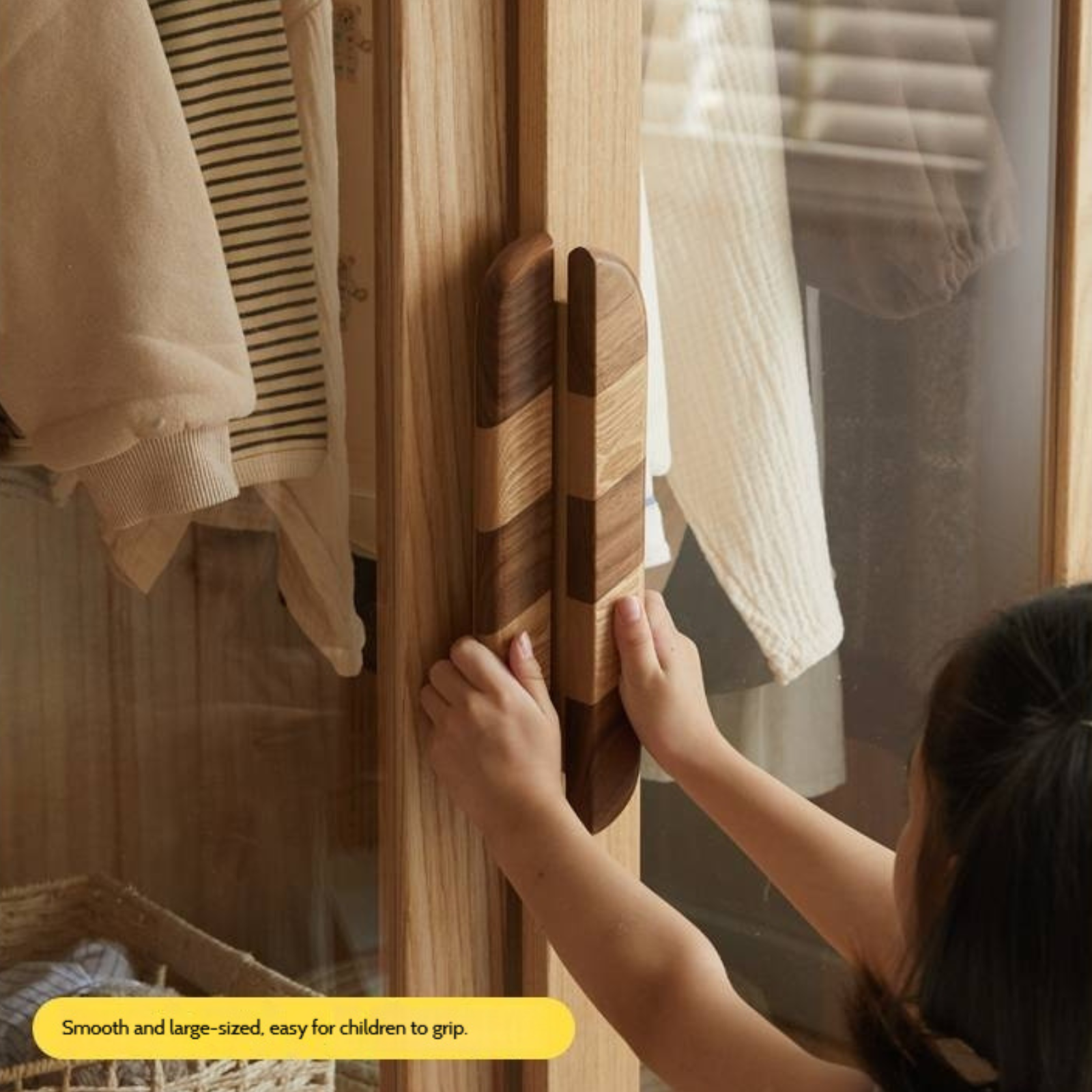 Oak Solid Wood Original Wood Style Children's Wardrobe