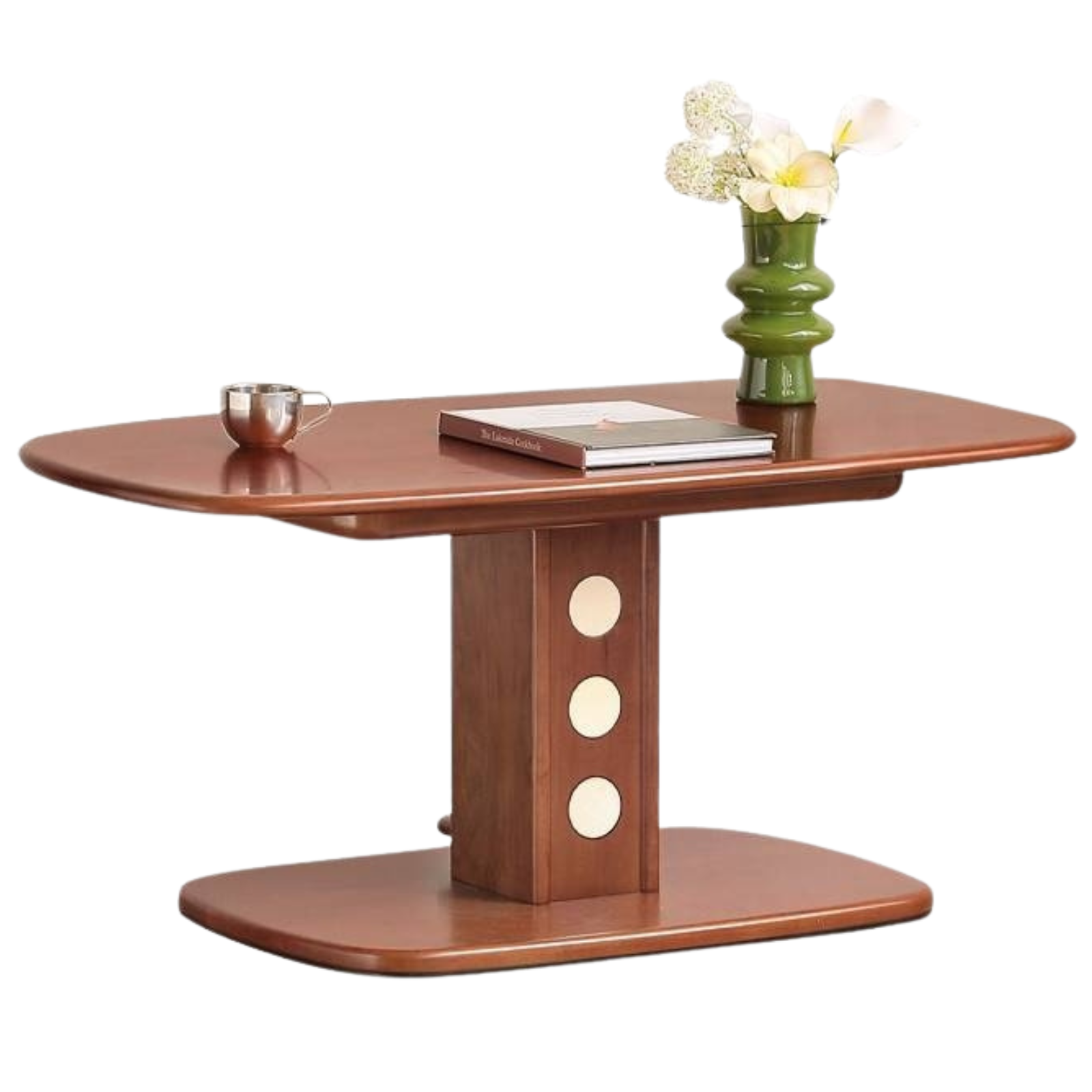 Poplar Solid Wood Lift Antique Style Tea Table