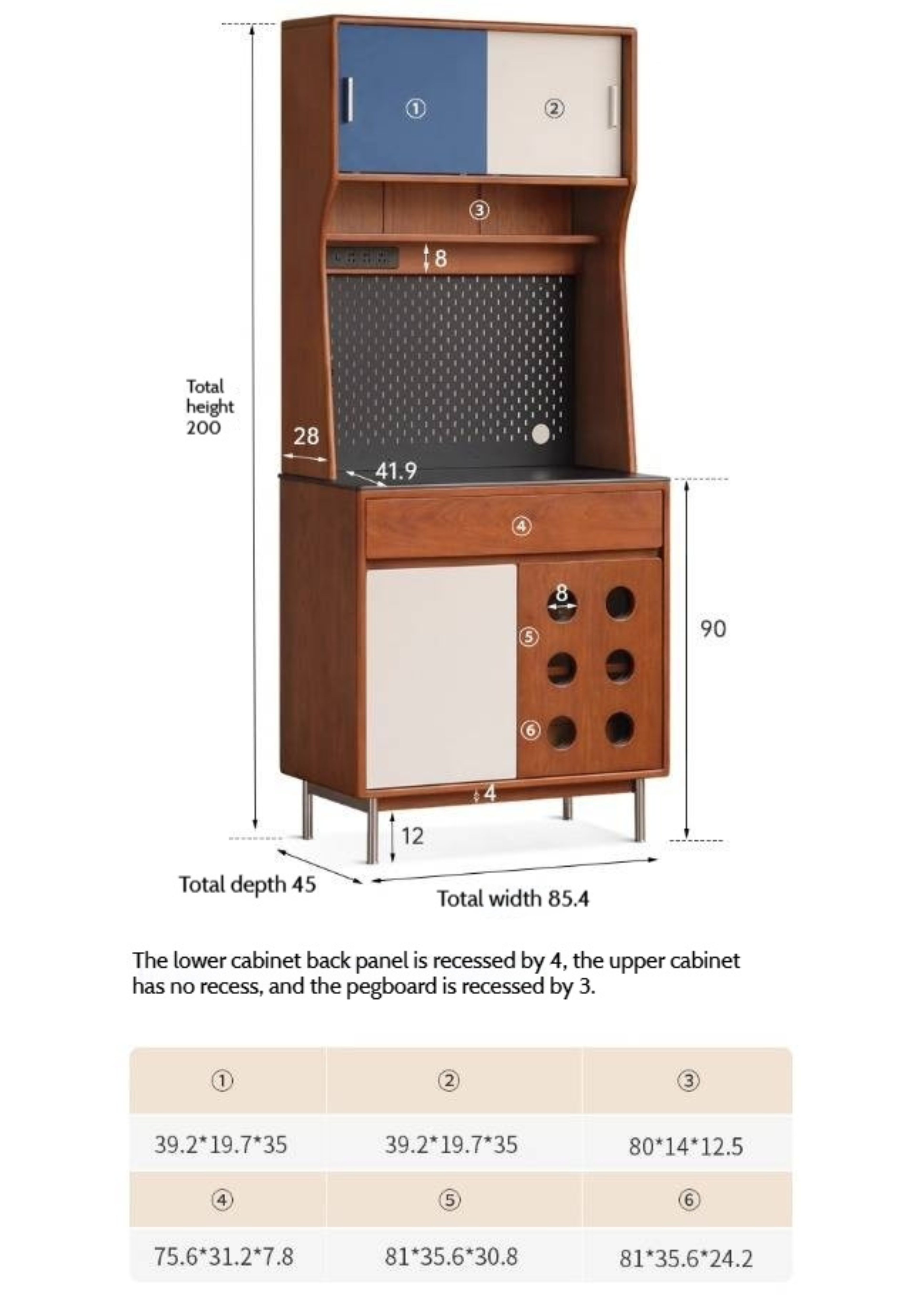 Tulipwood Solid Wood Medieval Style Sideboard