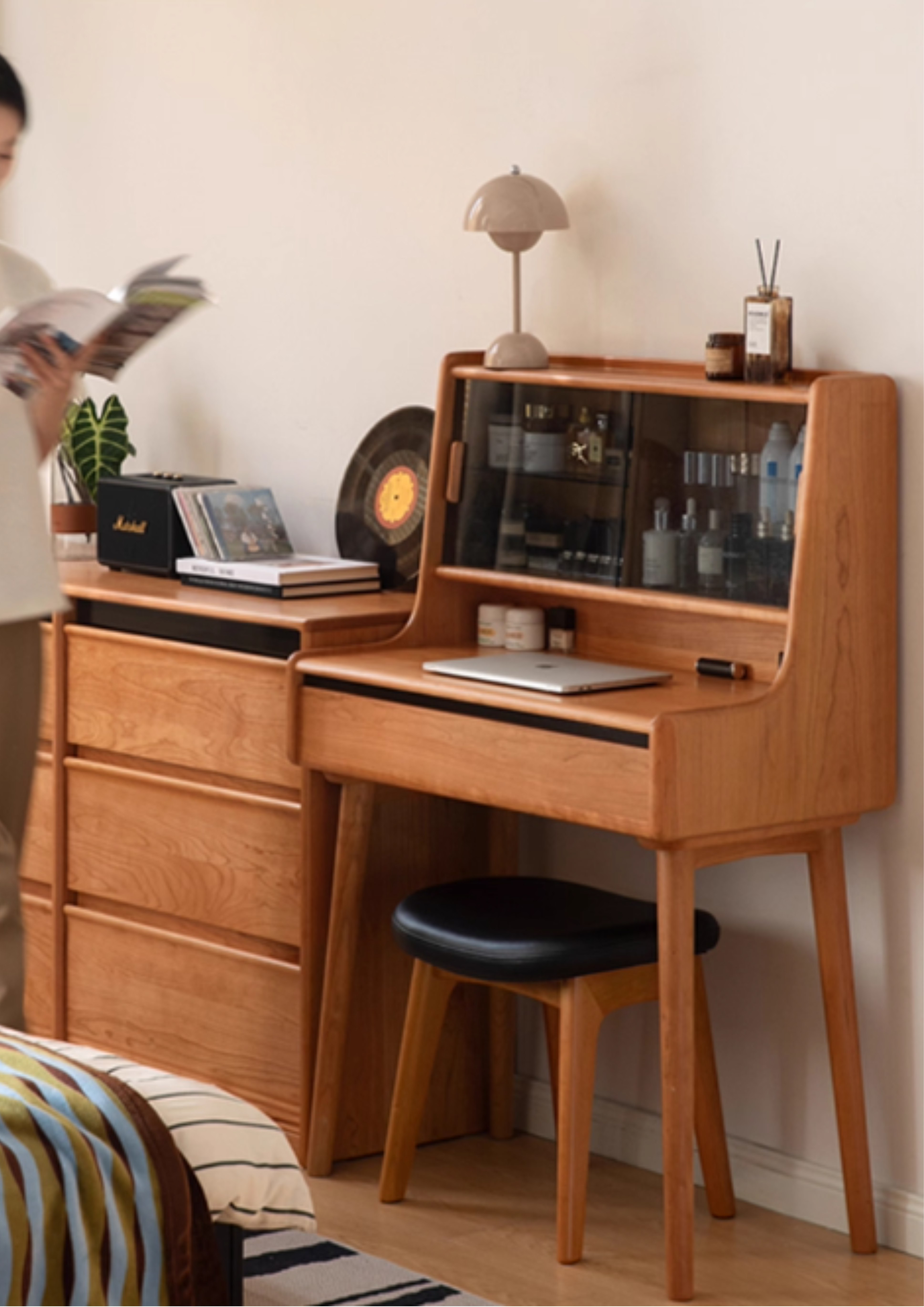 Cherry Solid Wood Dressing Table
