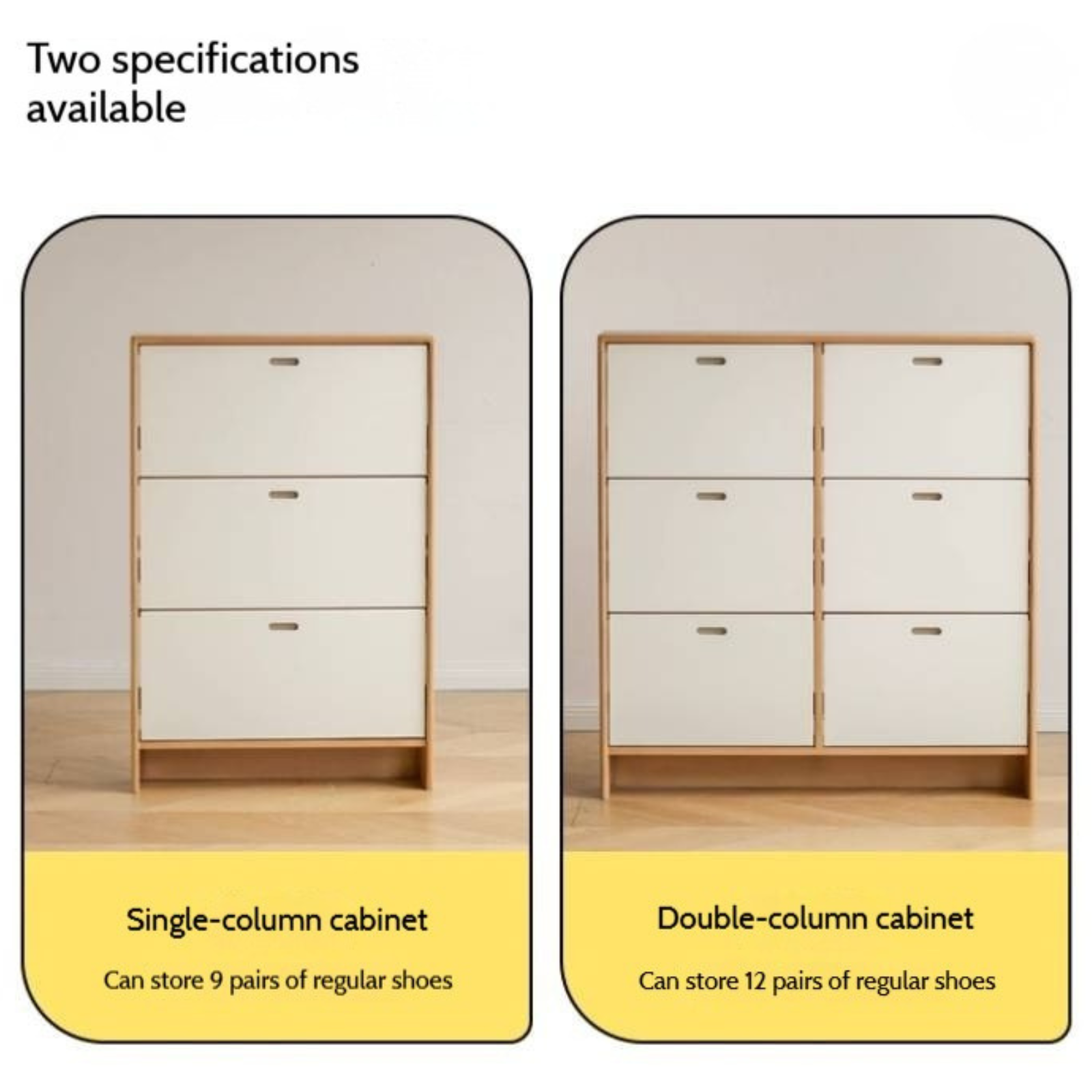 Birch Solid Wood Ultra-Thin Shoe Cabinet