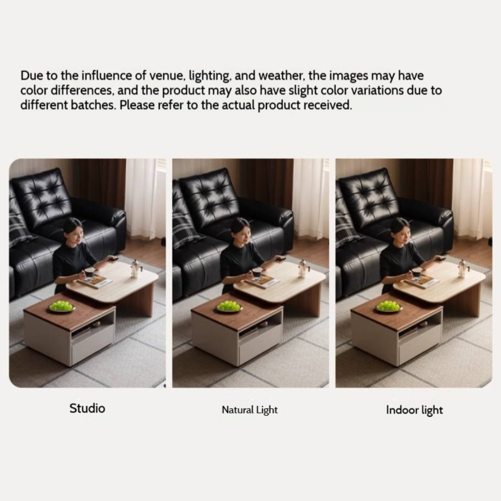 Black Walnut Solid Wood Italian Light Luxury Rock Plate Coffee Table