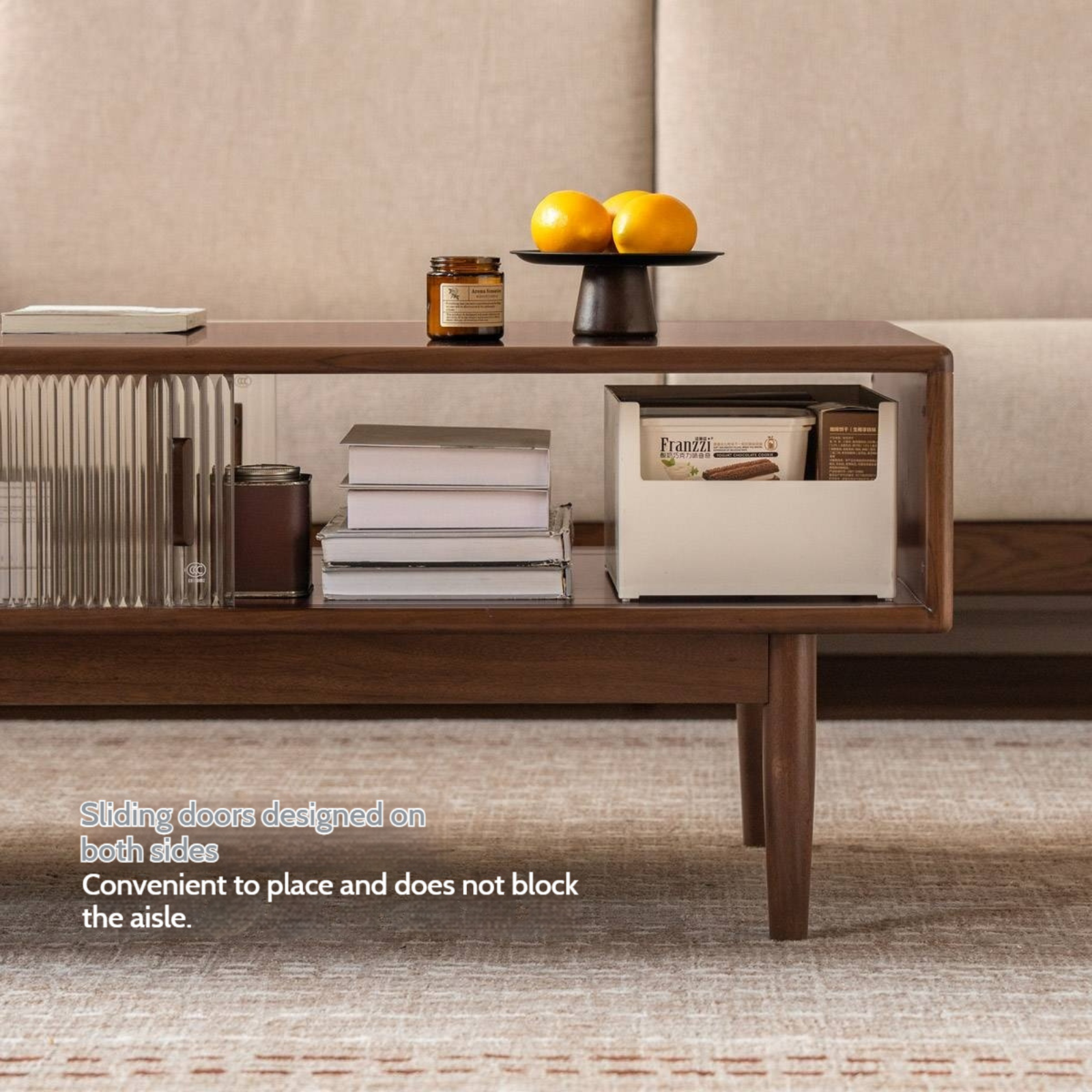 Red Zebrawood Rectangular Coffee Table