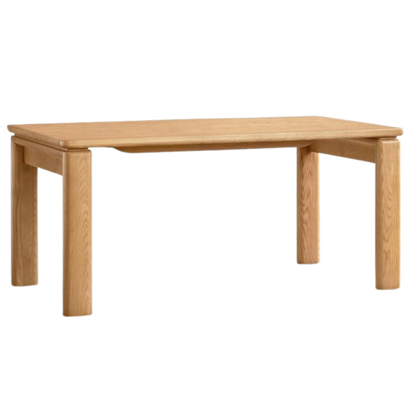 Ash Solid Wood Modern Log Style Dining Table