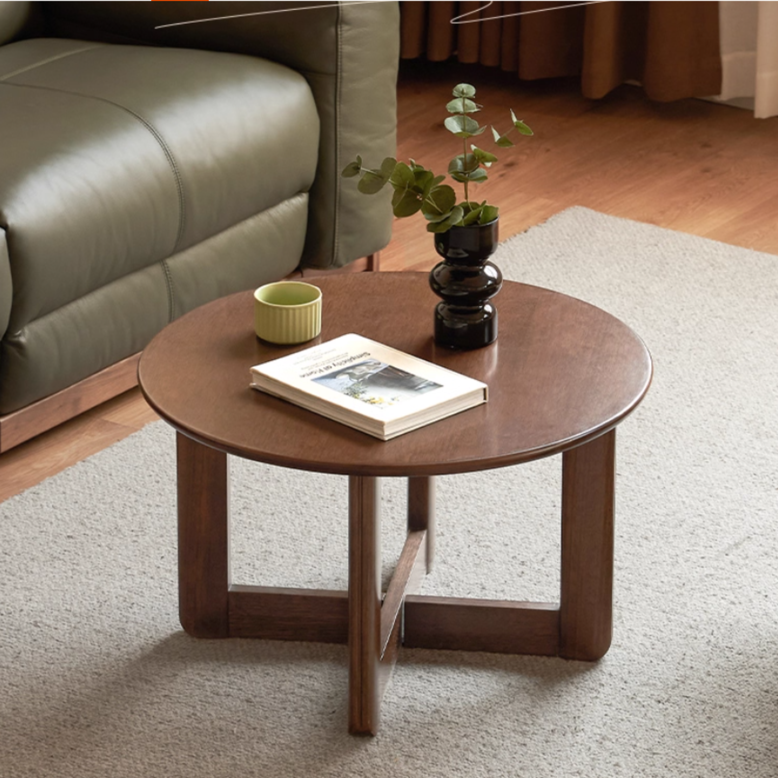 Sandalwood, Oak Solid Wood Modern Coffee Table