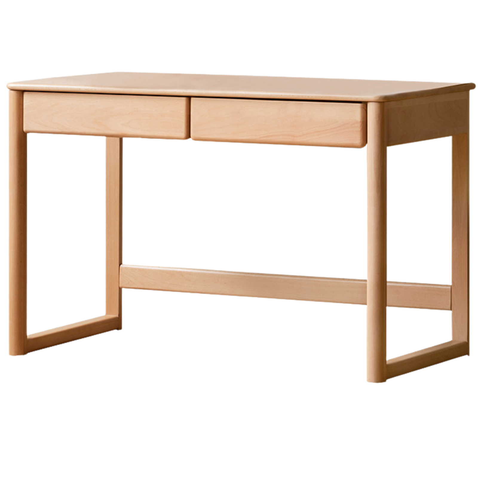 Beech Solid Wood Children's Study Desk Bookshelf Integrated
