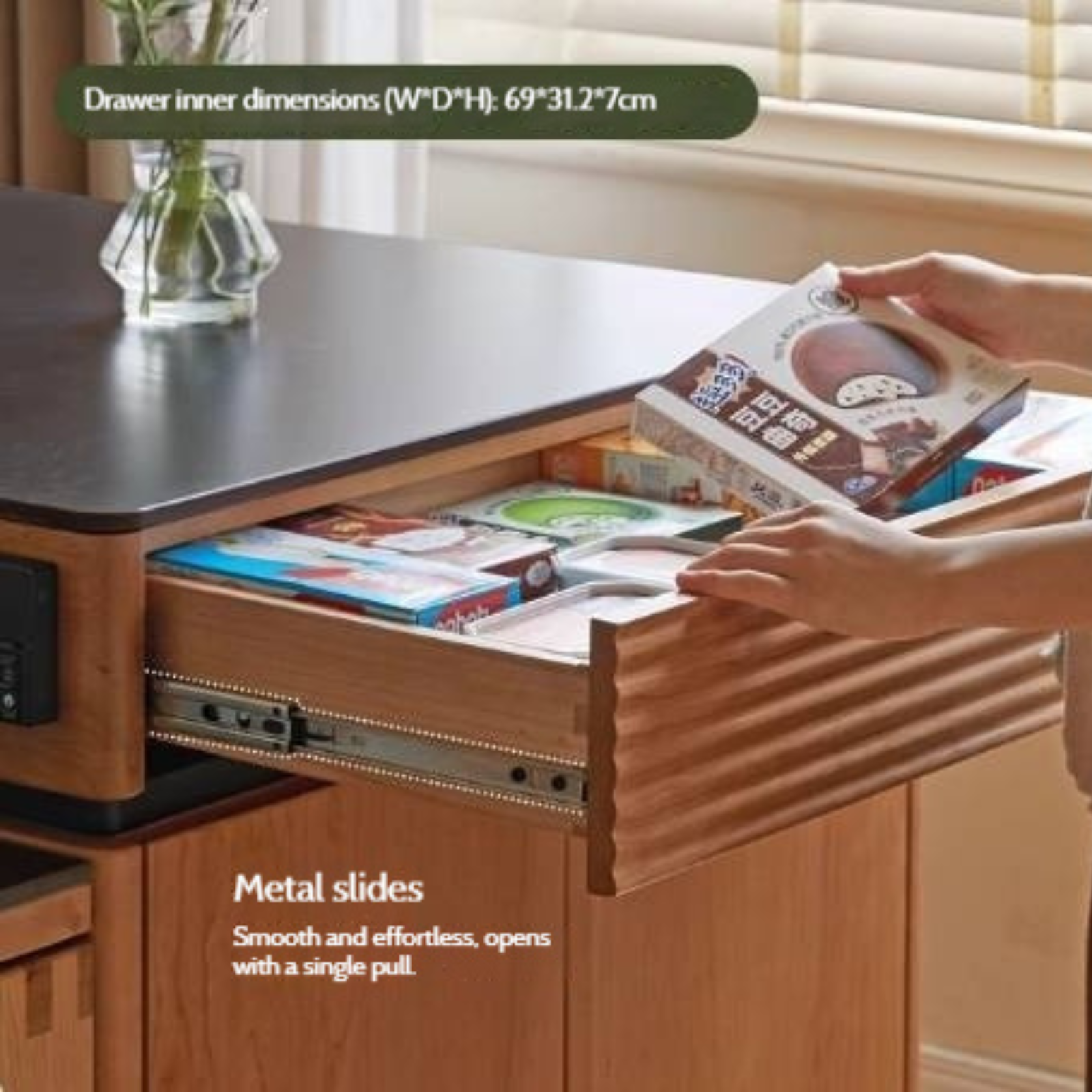 Cherry Solid Wood Retro Island Table