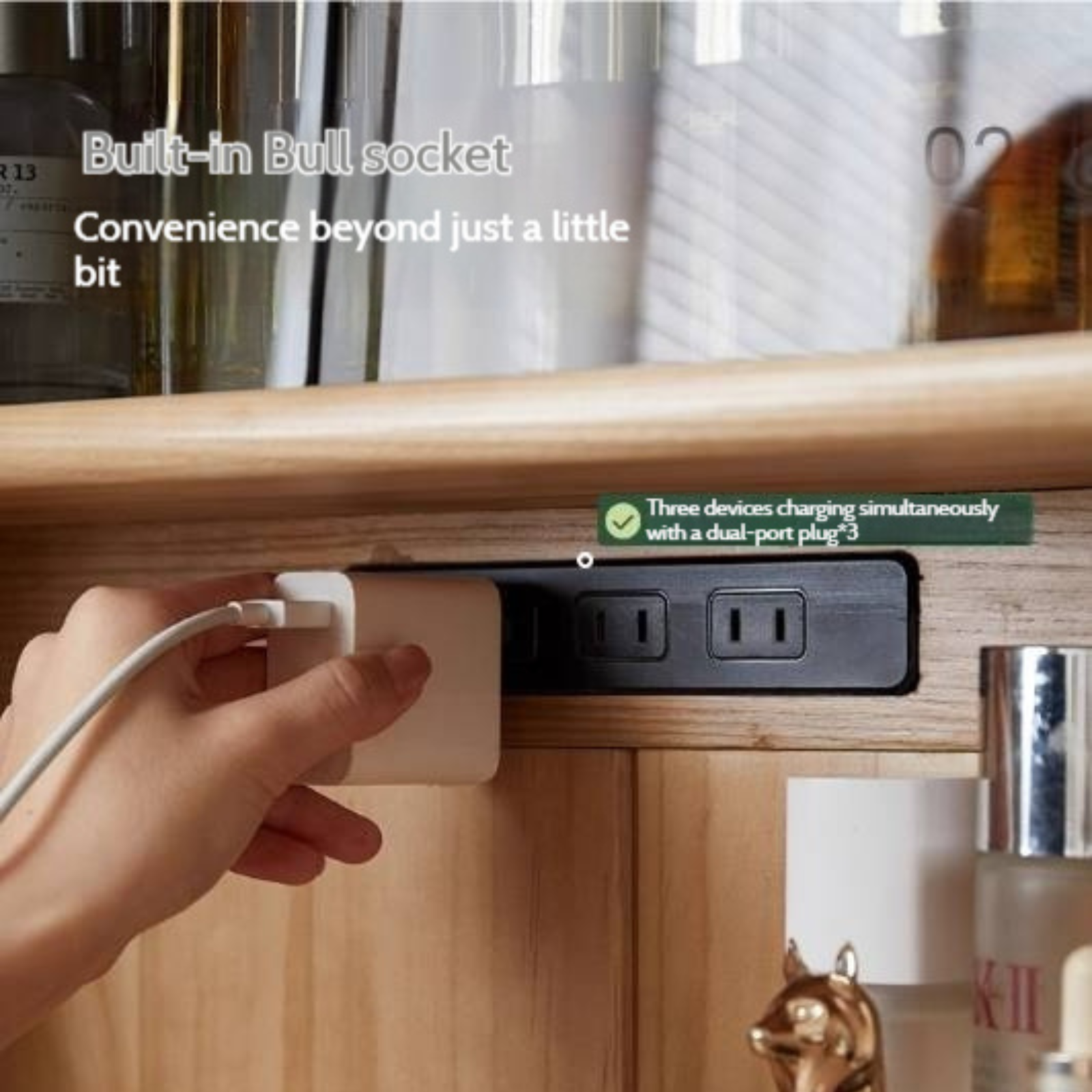 Ash Solid Wood Original Wood Style Multifunctional Dressing Table