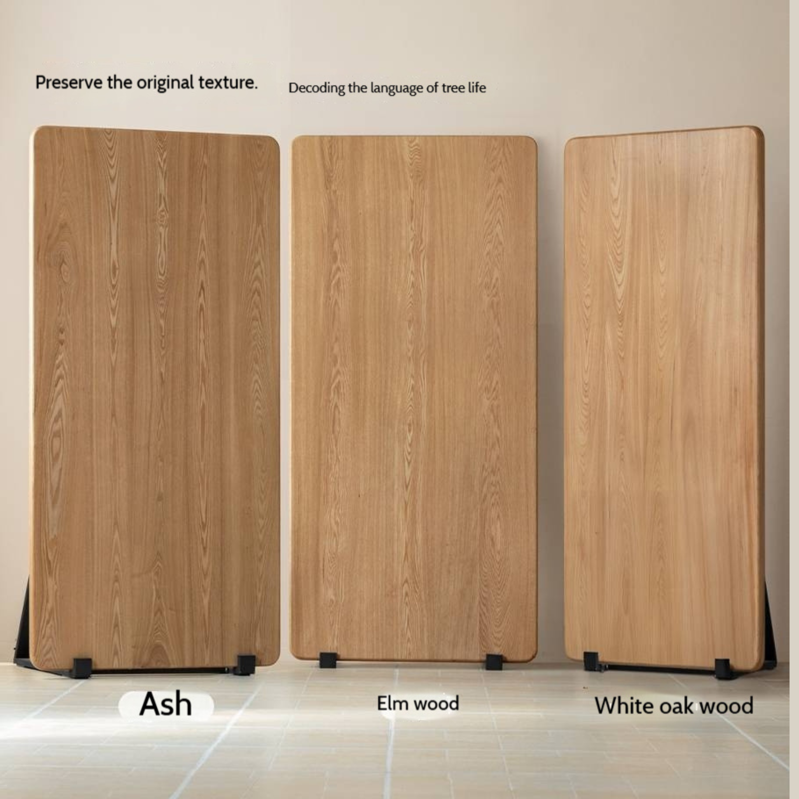 Ash, Oak, Elm Solid Wood Wabi Sabi Style Dining Table