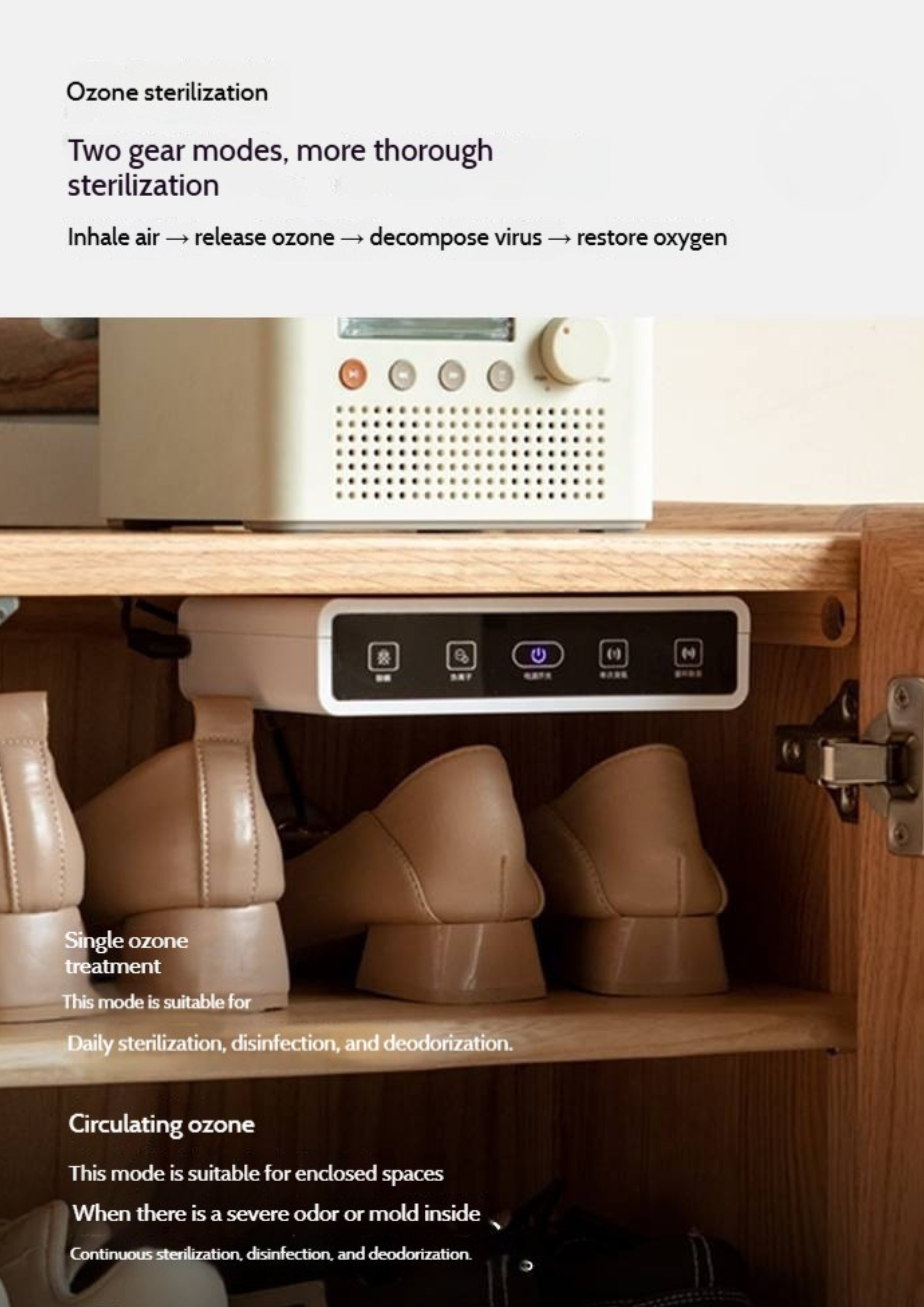 Oak, Solid Rubber Wood Shoe Cabinet