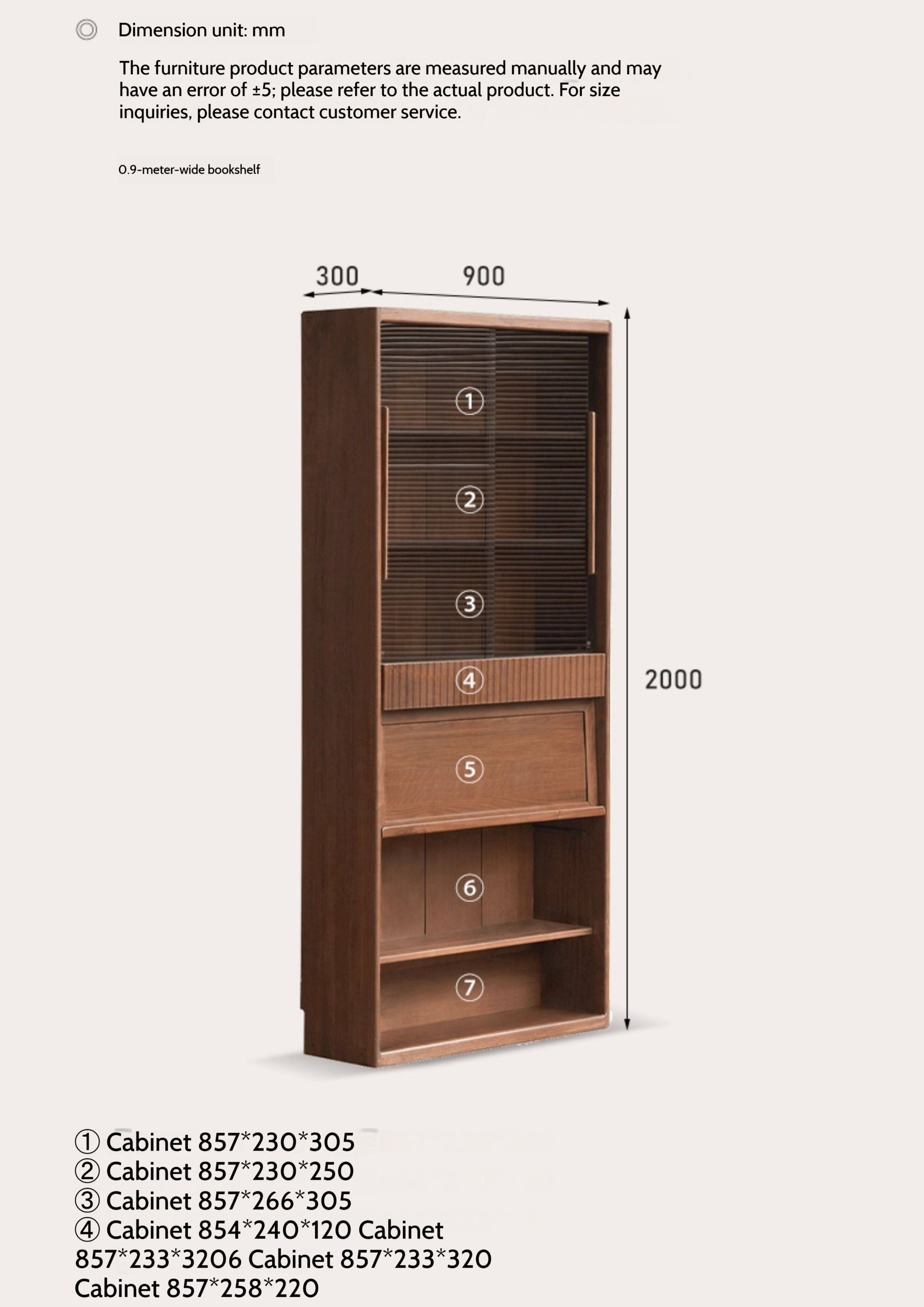 Ash Solid Wood Wall Combination Bookshelf