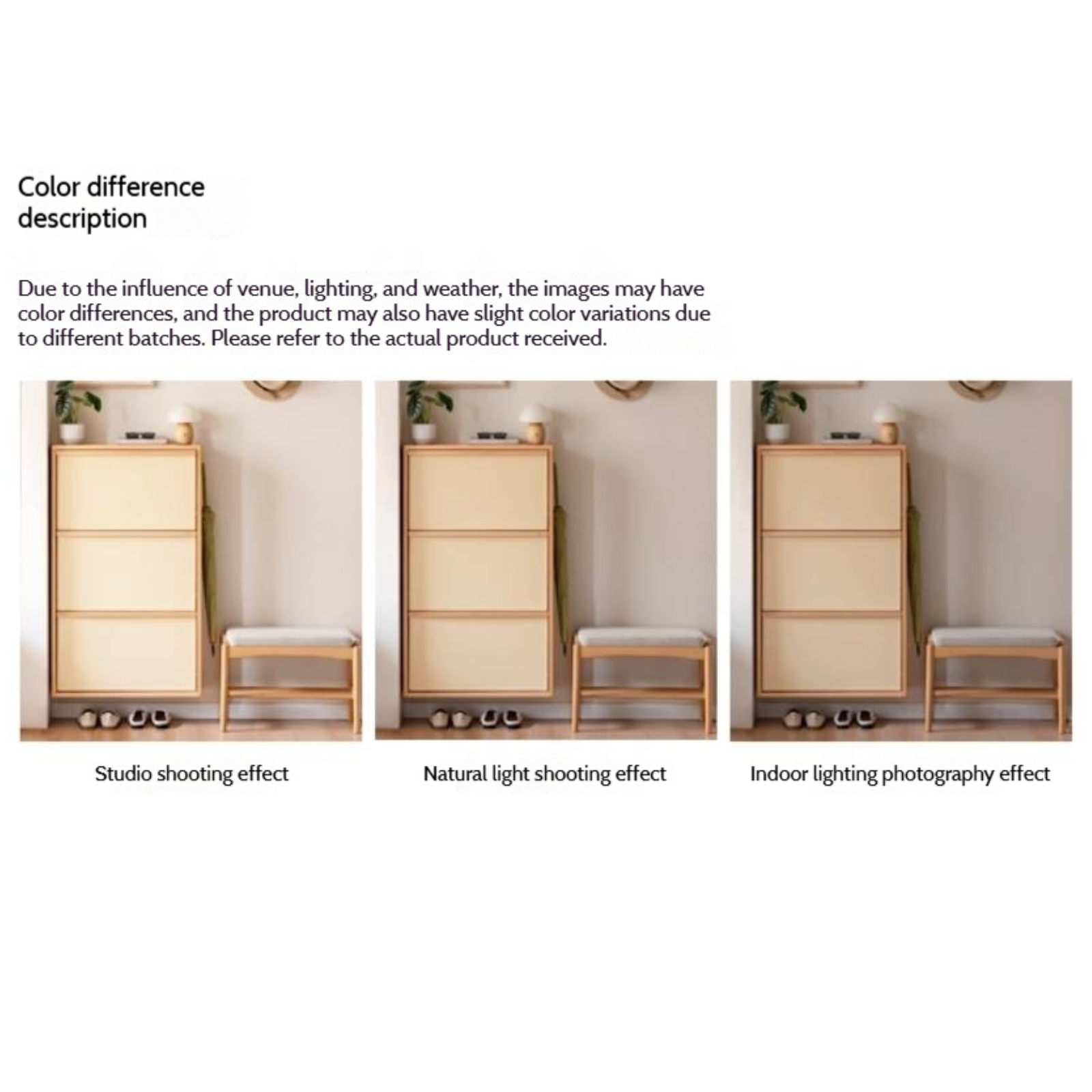 Beech Solid Wood Shoe Cabinet Hallway Cabinet