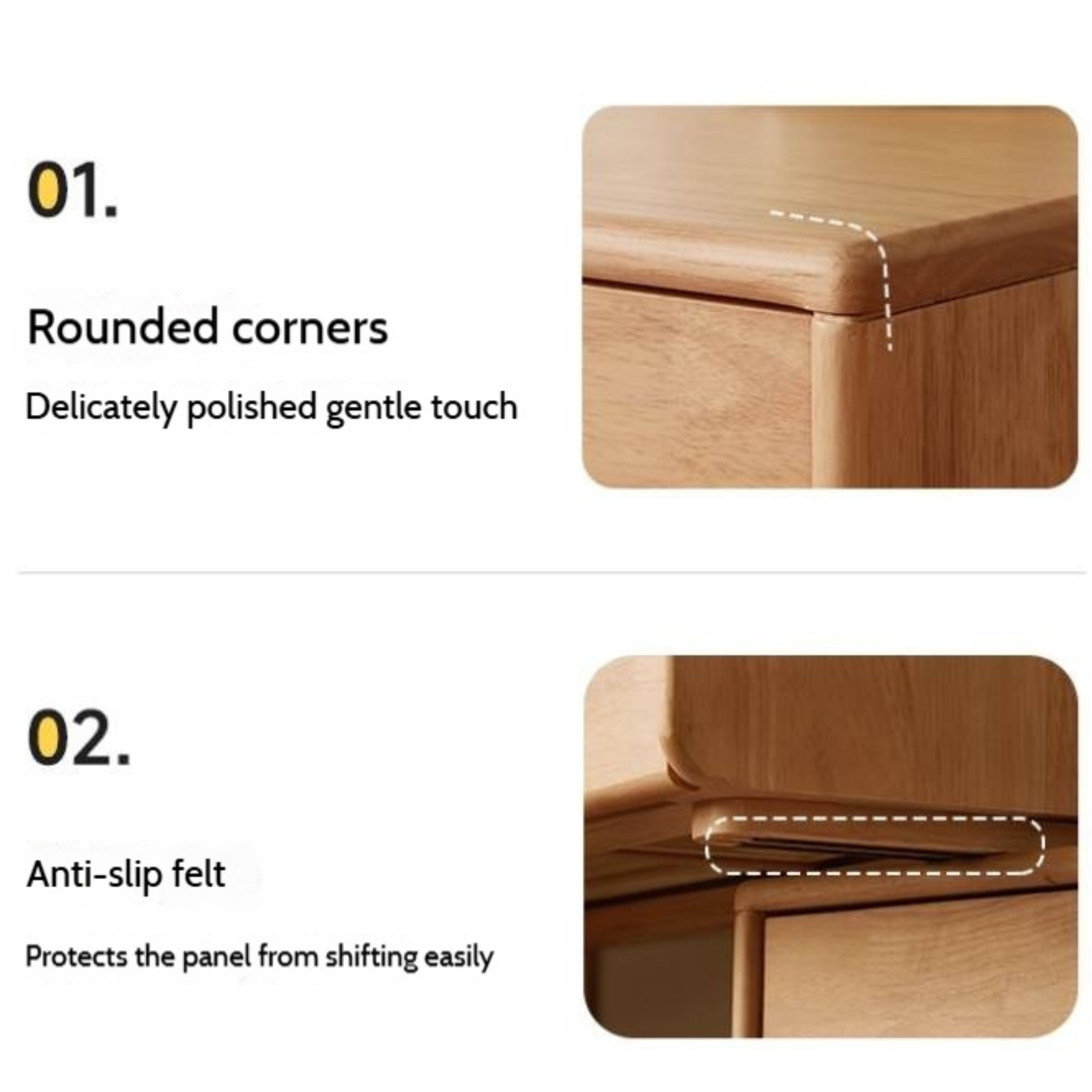 Solid Rubberwood Telescopic Makeup Desk