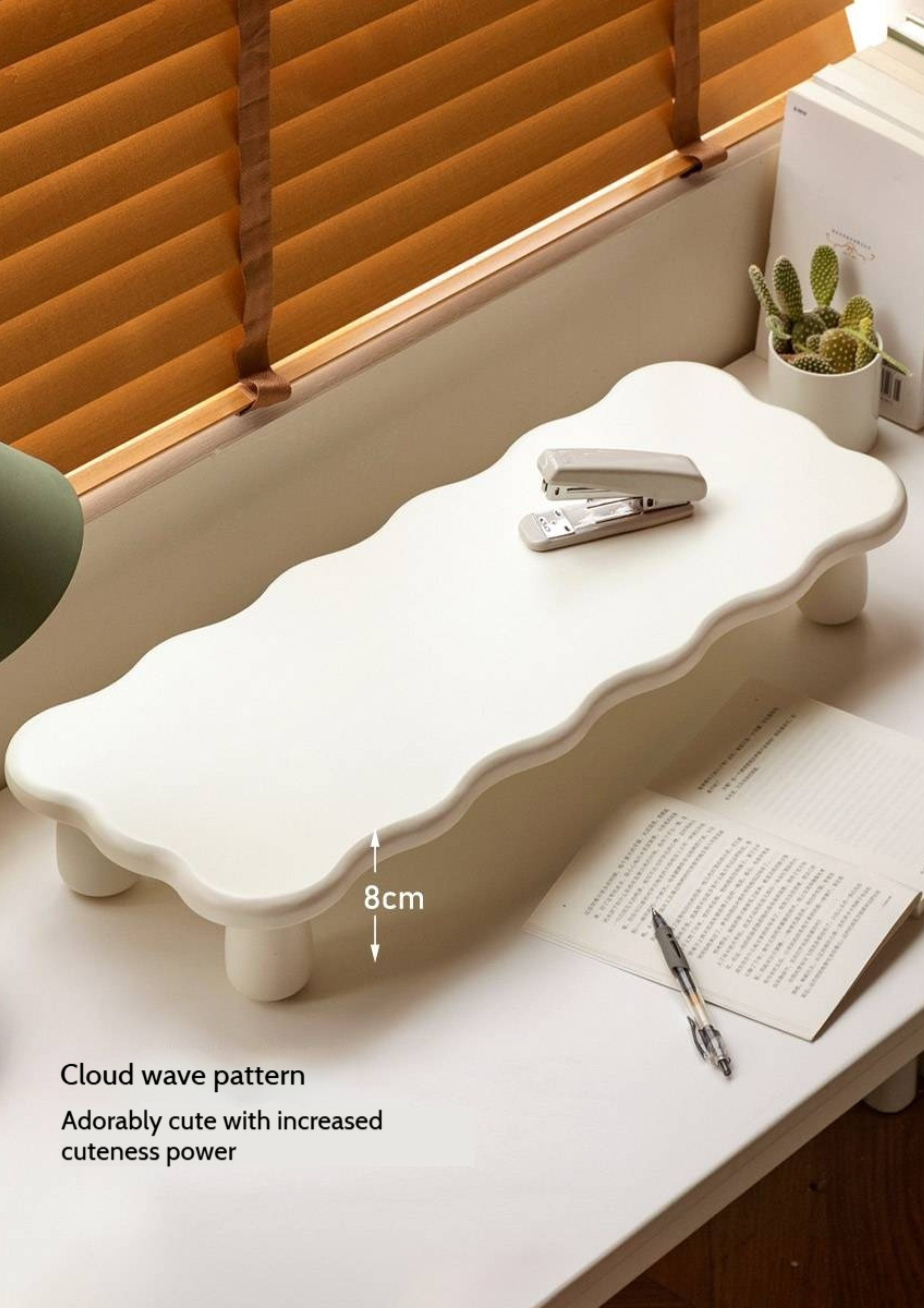 Tulipwood Solid Wood Computer Desktop, Storage Rack