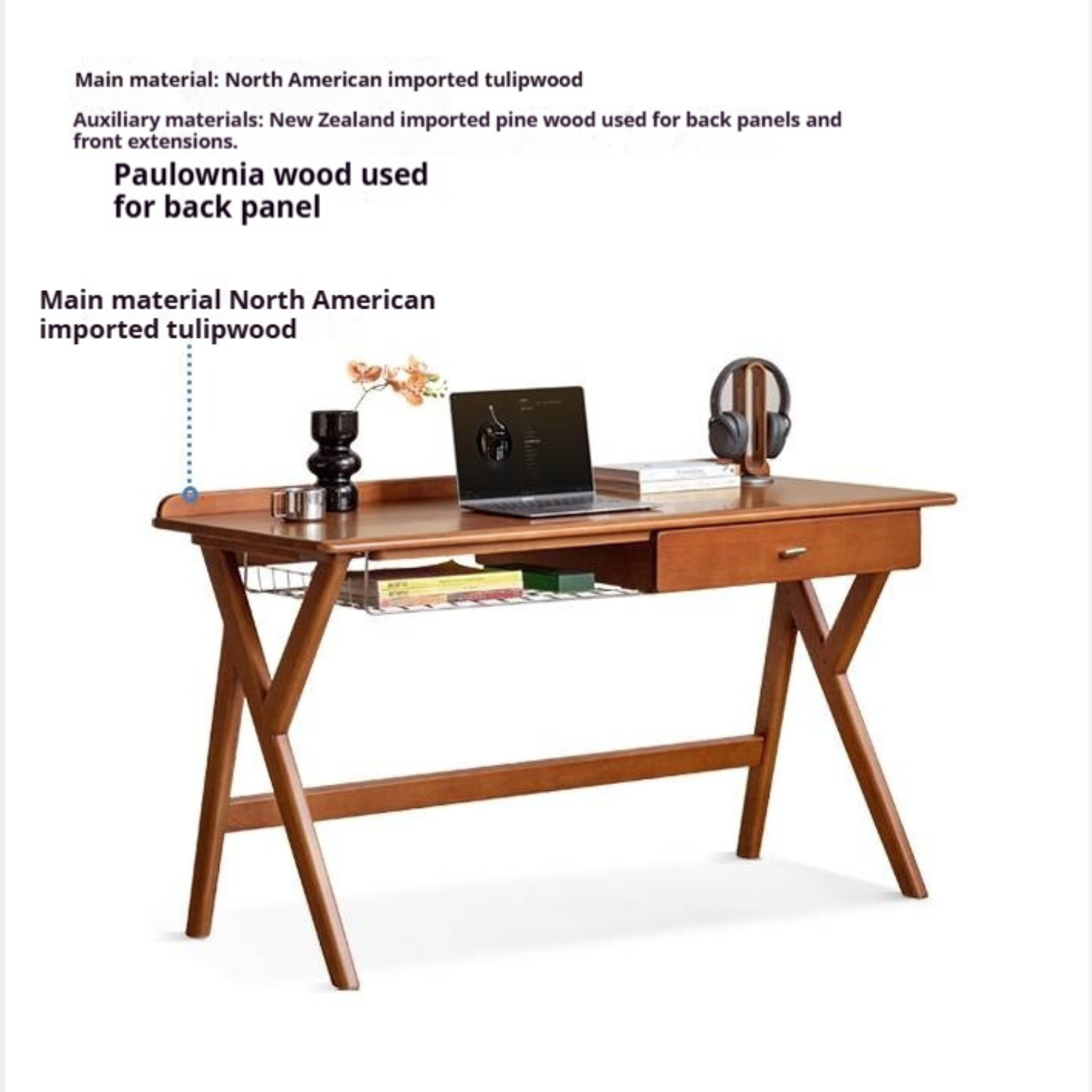 Tulipwood Antique Style Office Desk