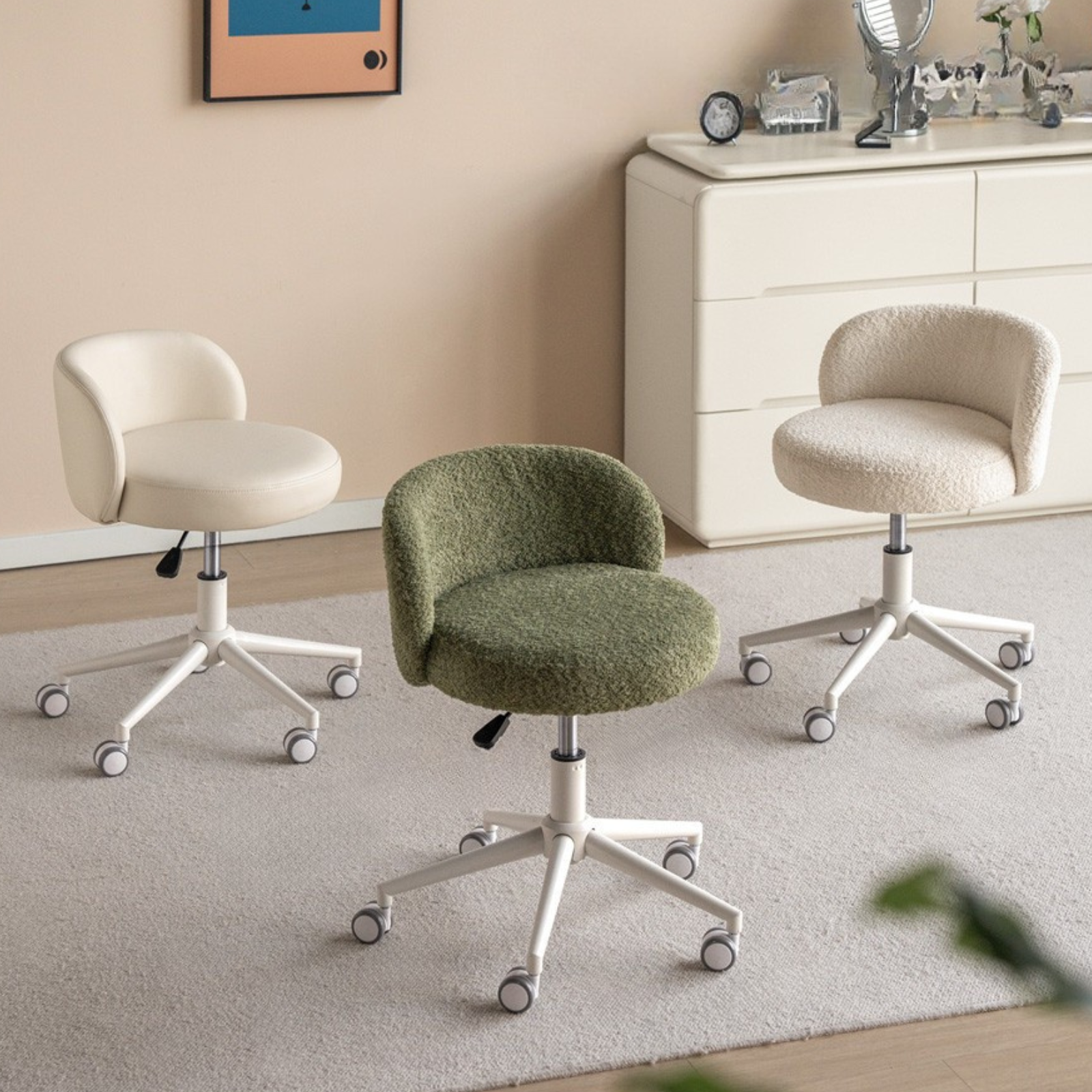 Modern Height Adjustable Makeup Chair