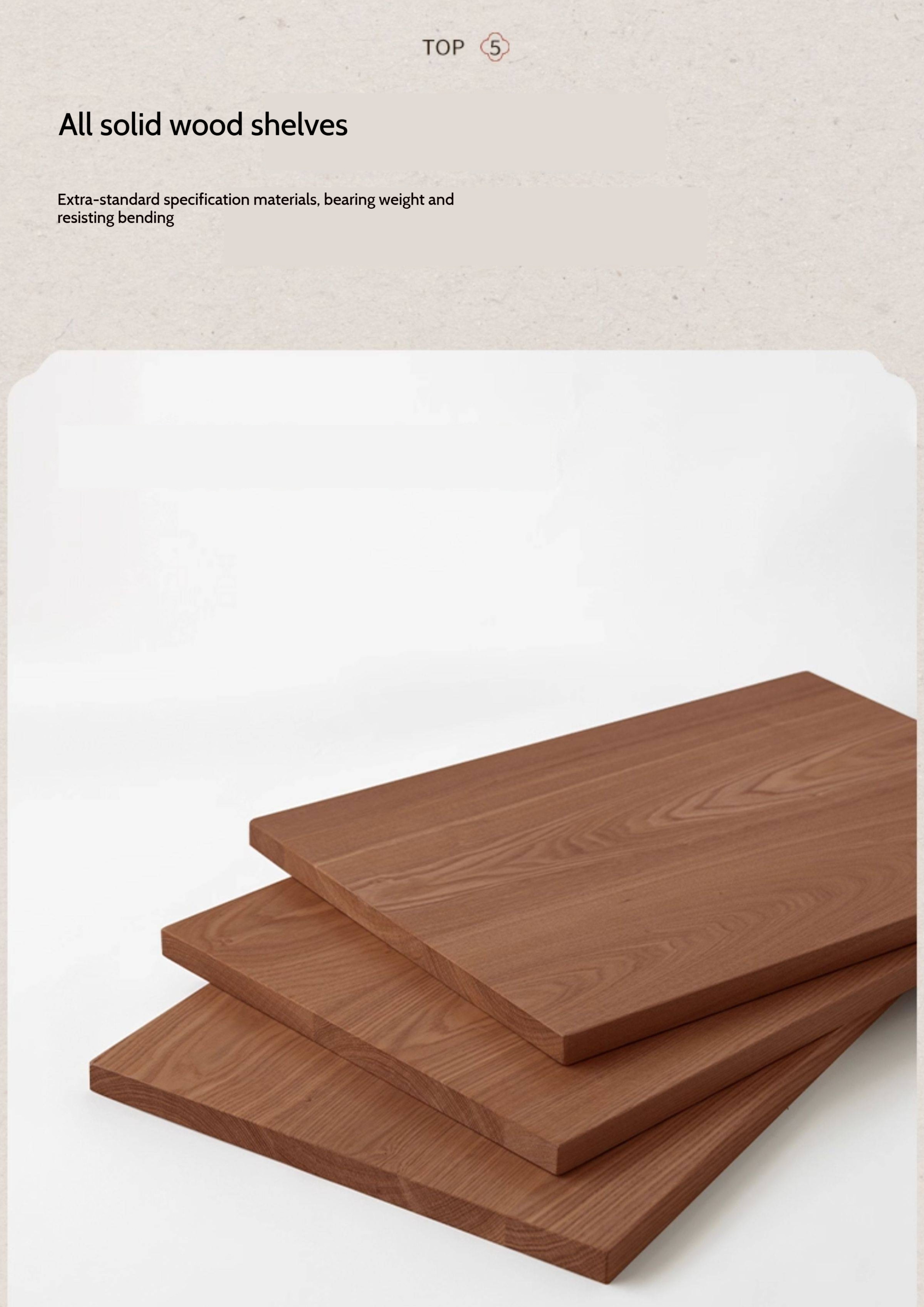 Ash Solid Wood Wall Combination Bookshelf