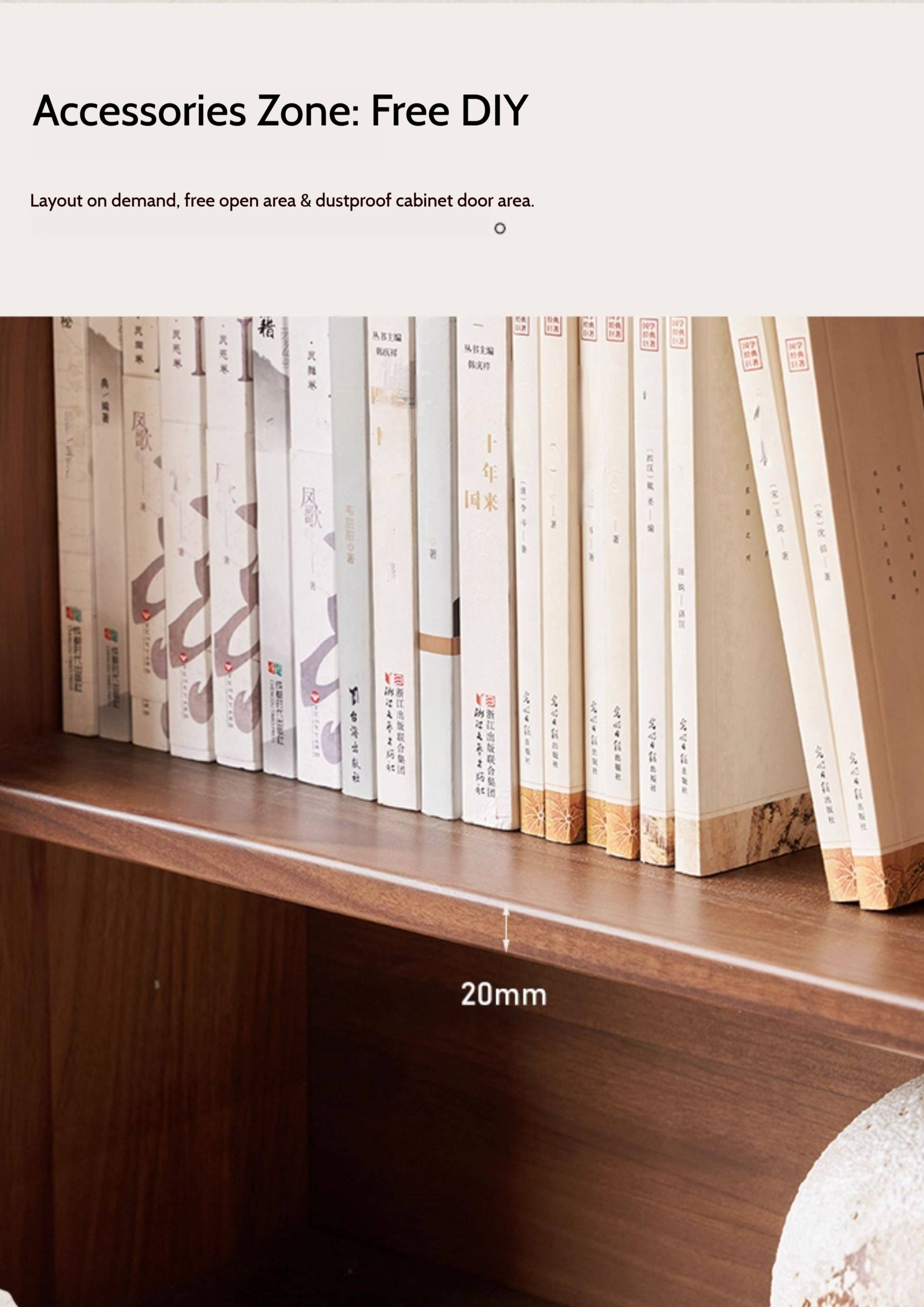 Ash Solid Wood Wall Combination Bookshelf