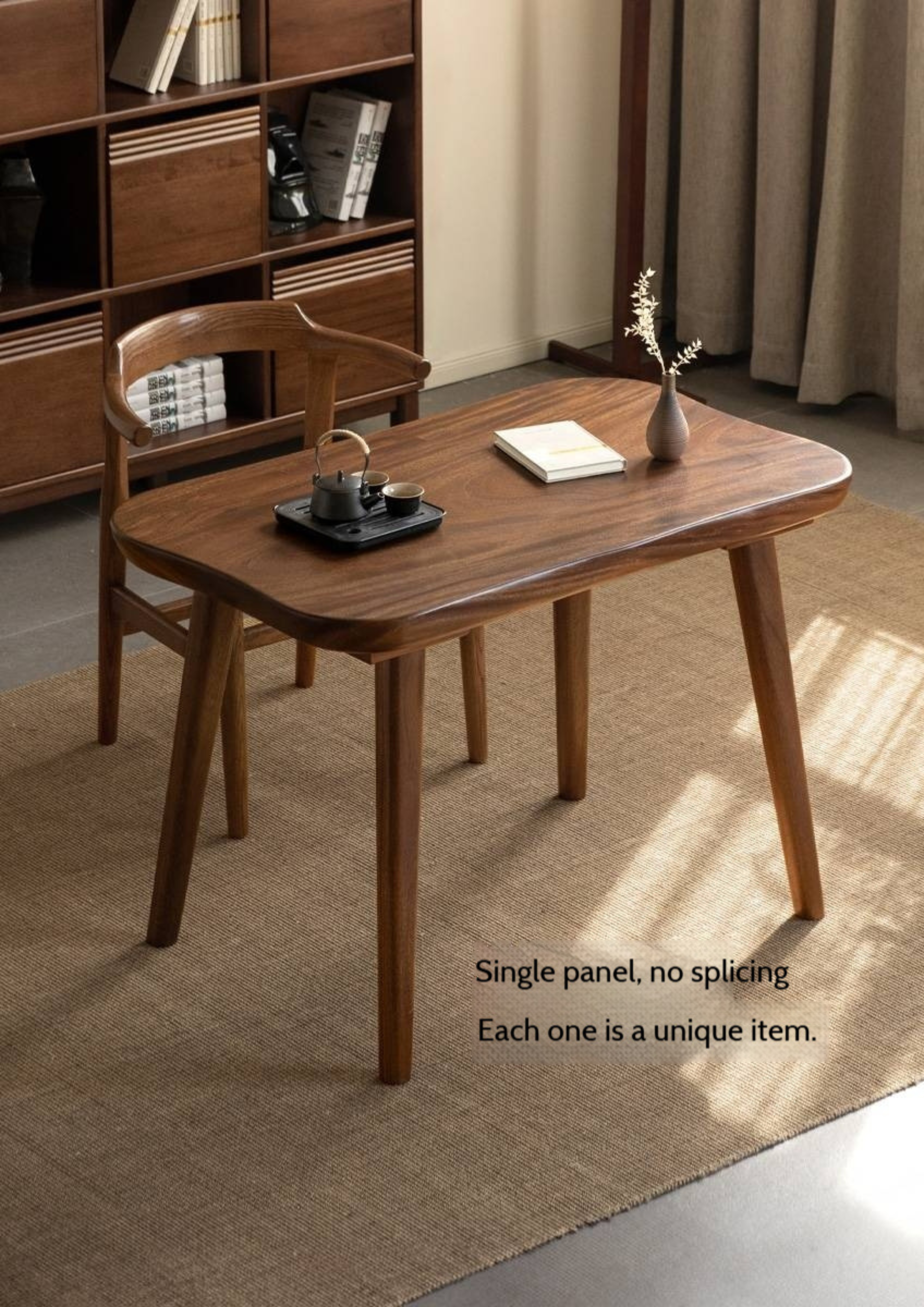 Black Walnut Solid Wood Natural Edge Tea Table