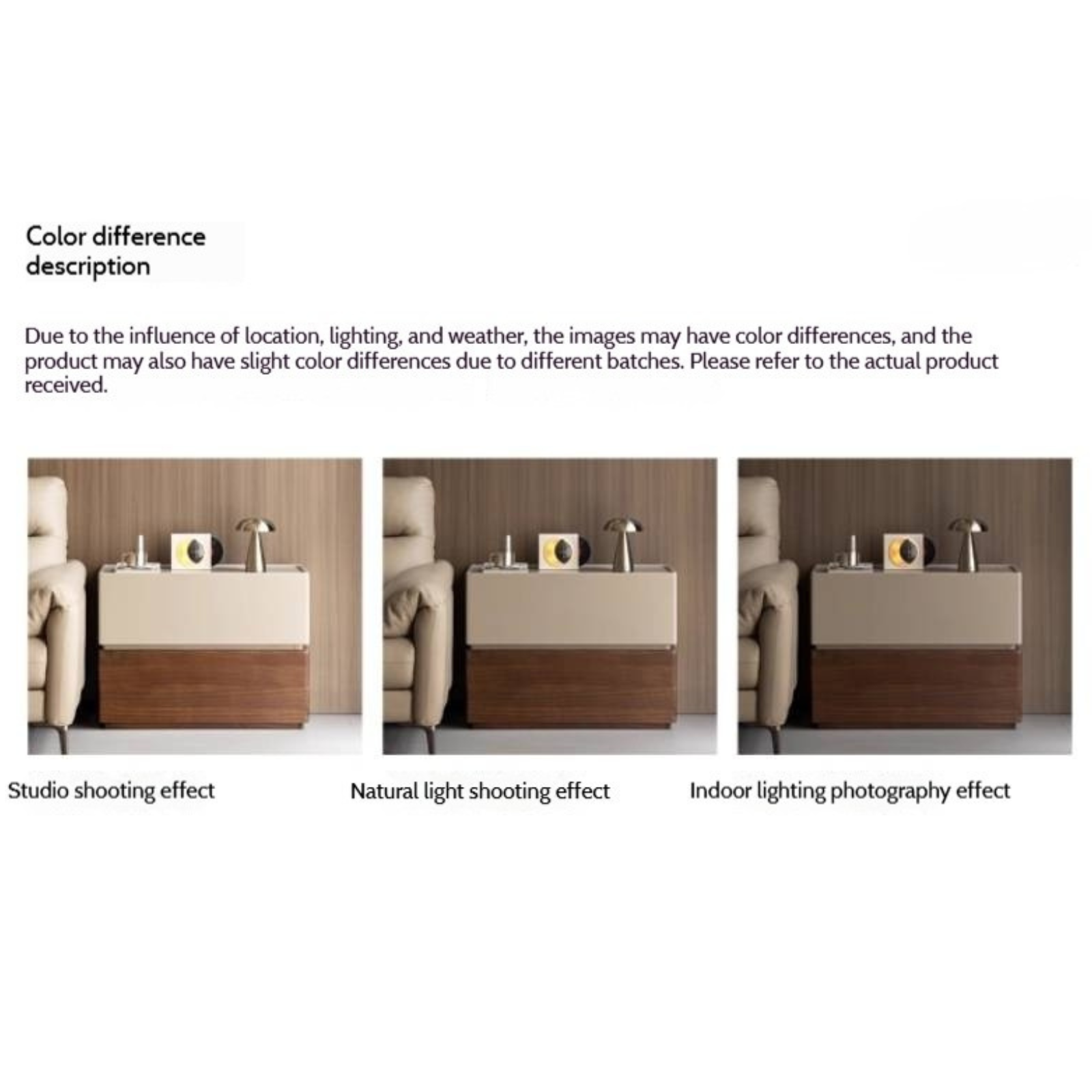 Black Walnut Solid Wood Italian Light Luxury Style Side Table