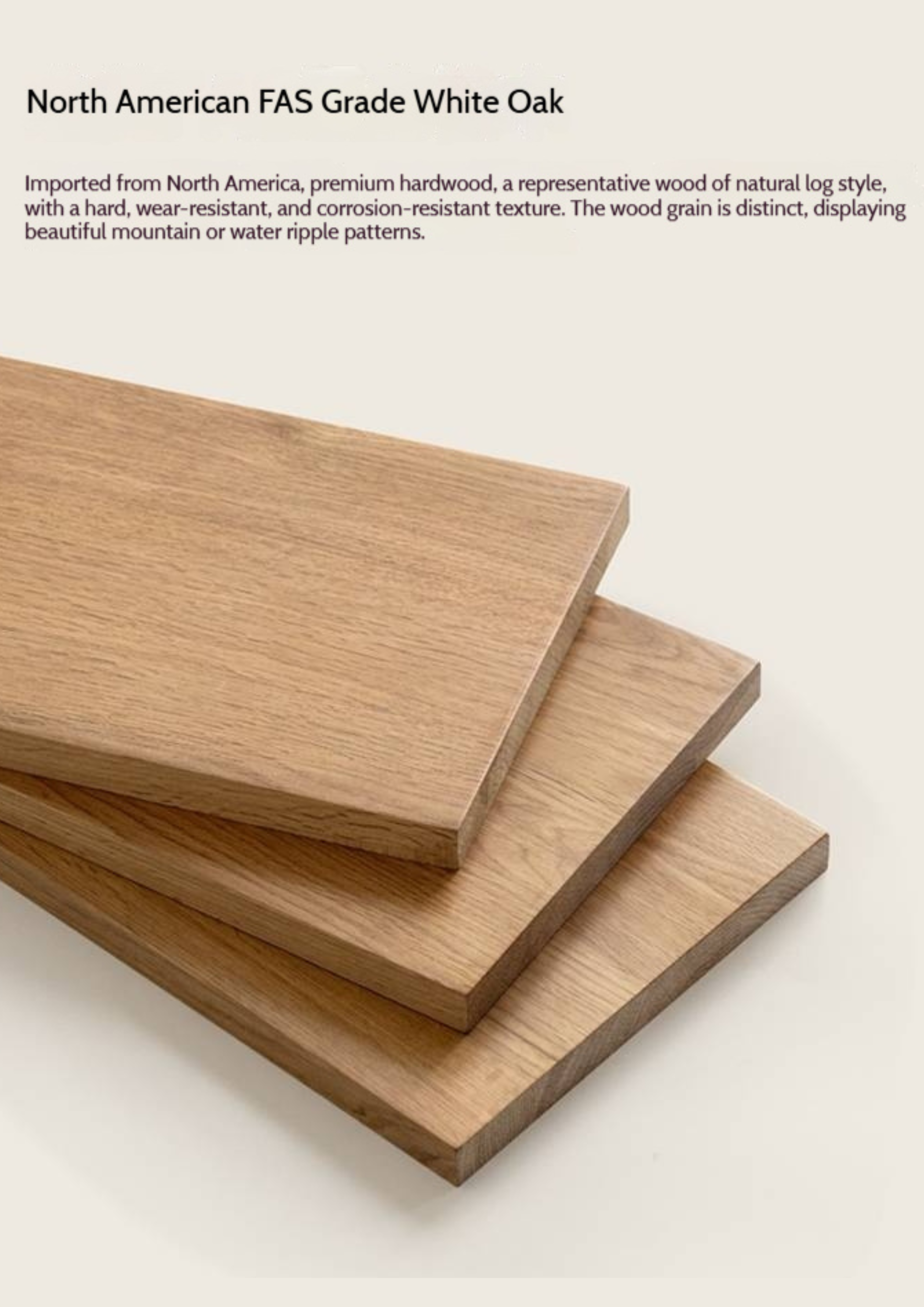 Oak Solid Wood Rotating Skeleton Dressing Table