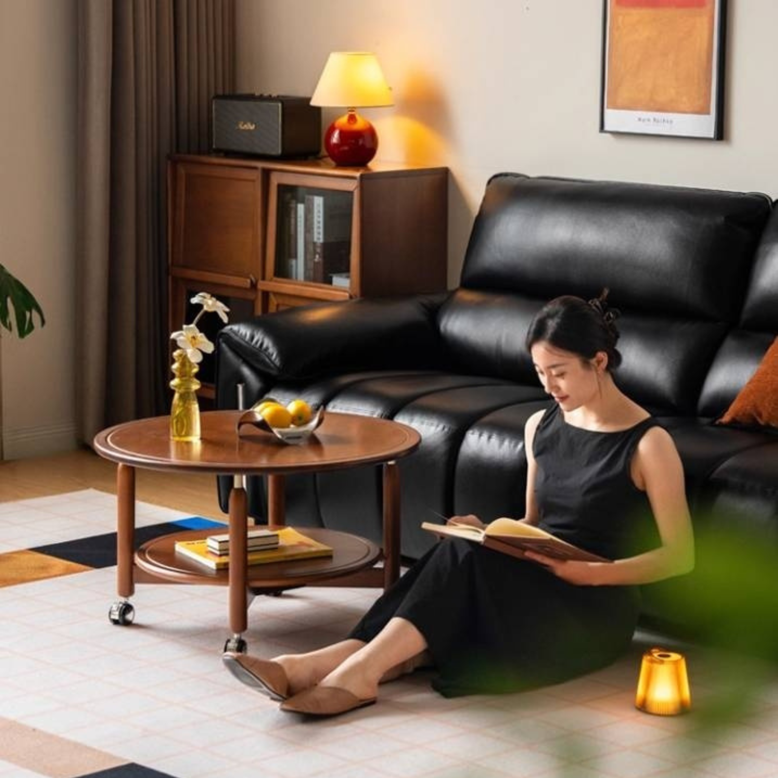 Poplar Solid Wood Antique Style Coffee Table