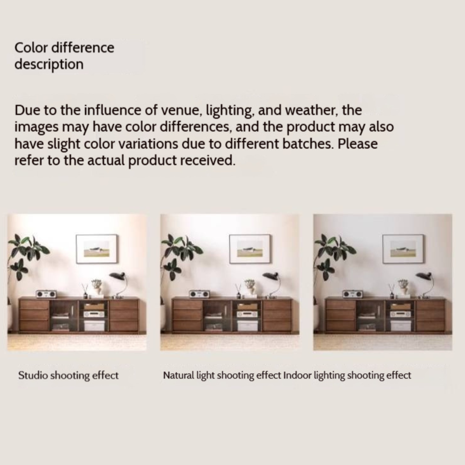 Golden Sandalwood Solid Wood TV Cabinet