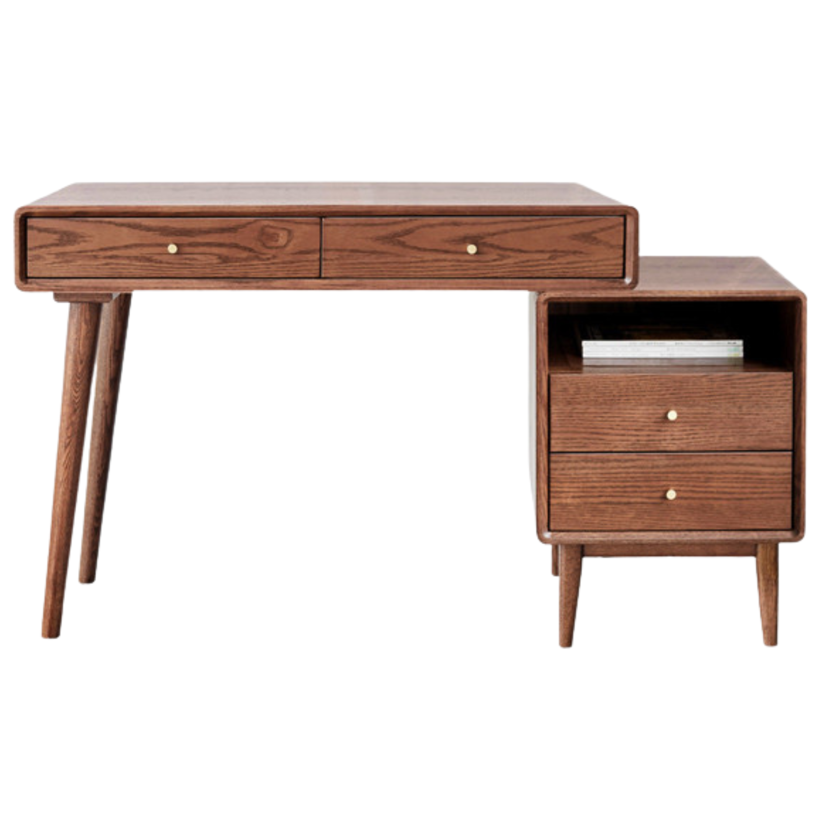 Oak Solid Wood Extendable Computer Desk