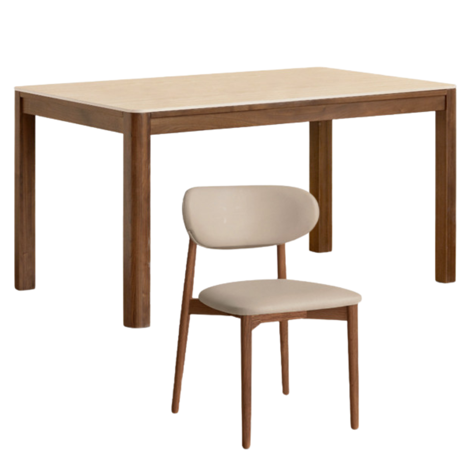 Black Walnut Solid Wood Light Luxury Style Rock Plate Dining Table
