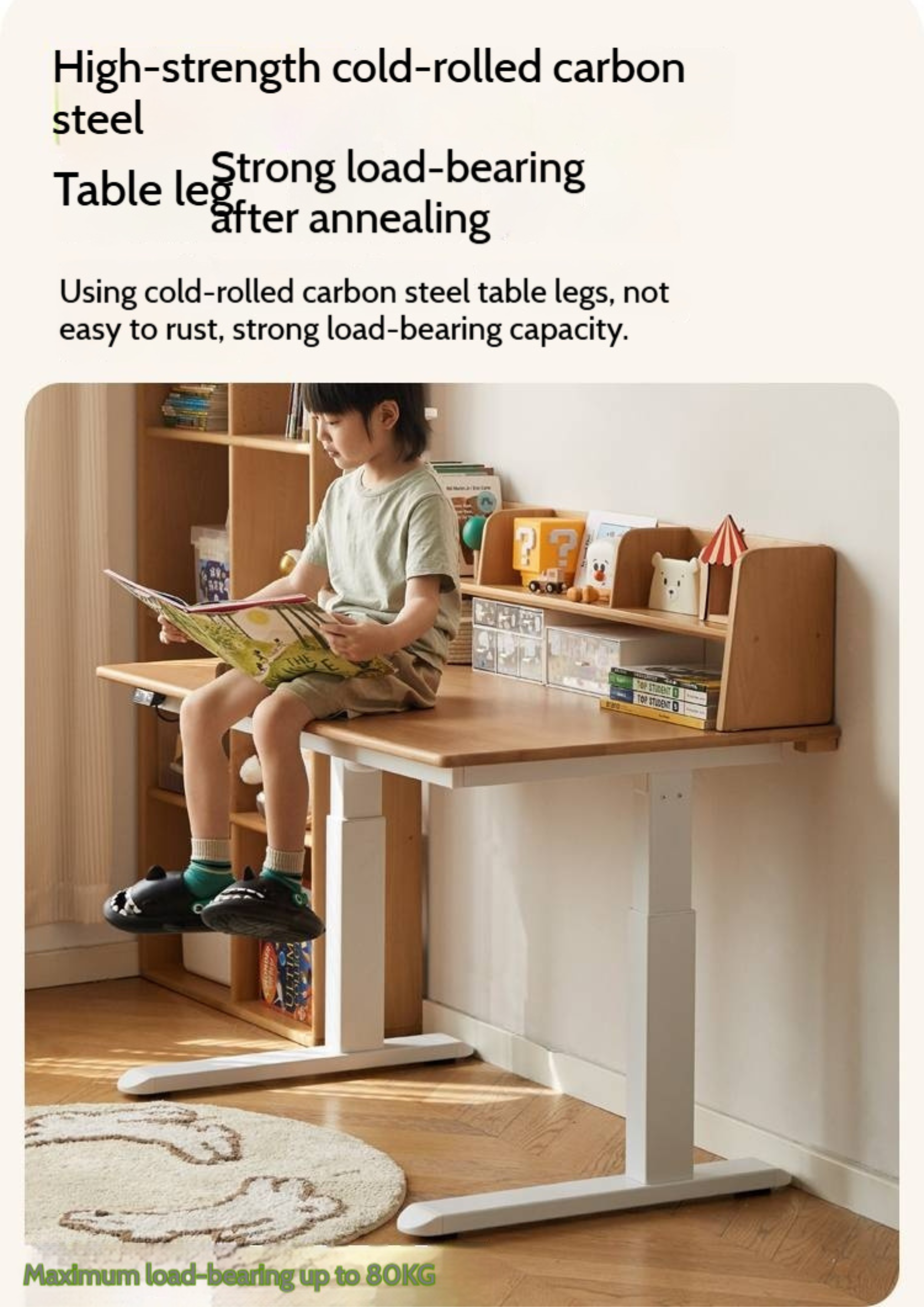 Beech Solid Wood Children's Electric Learning Desk