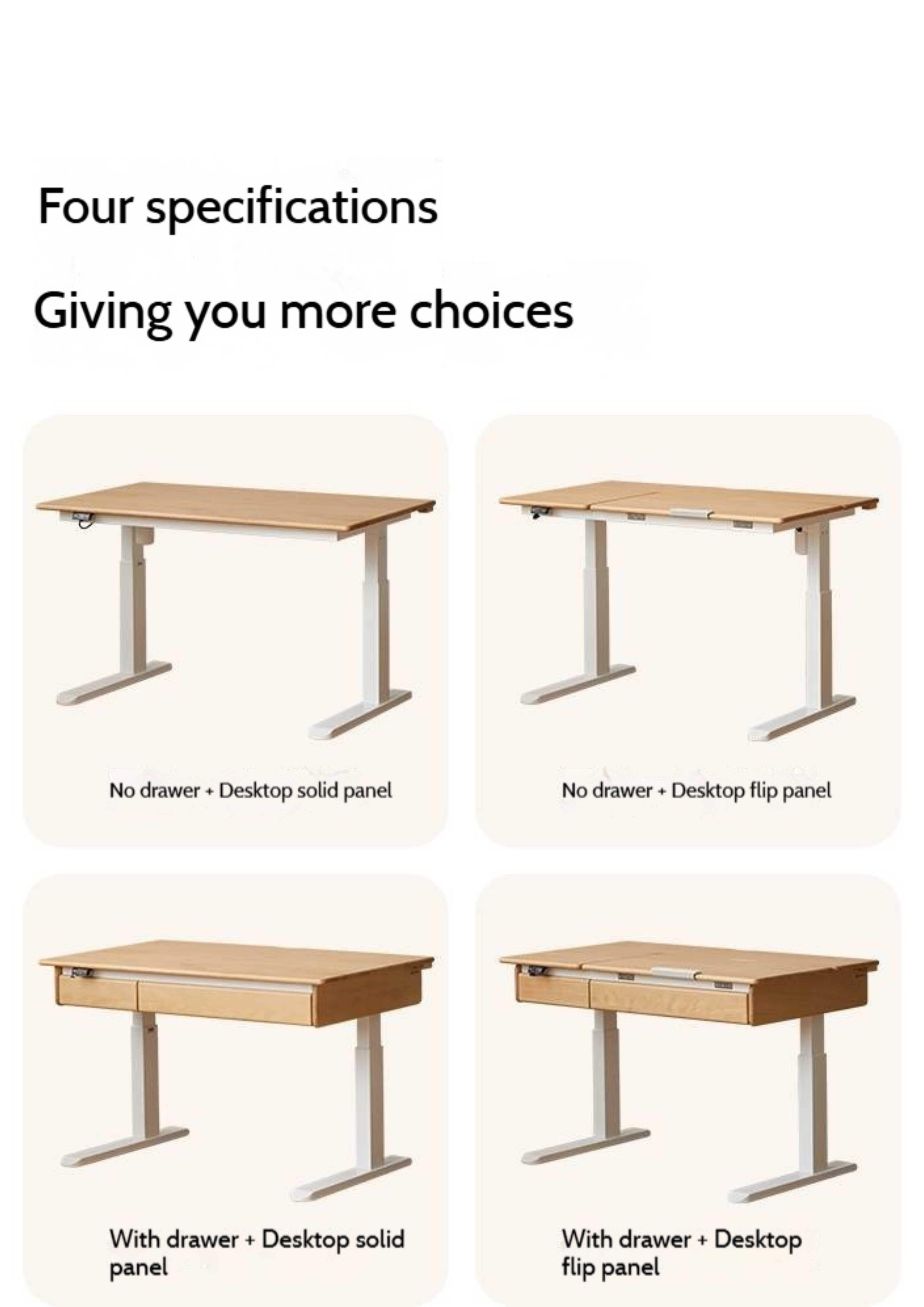 Beech Solid Wood Children's Electric Learning Desk