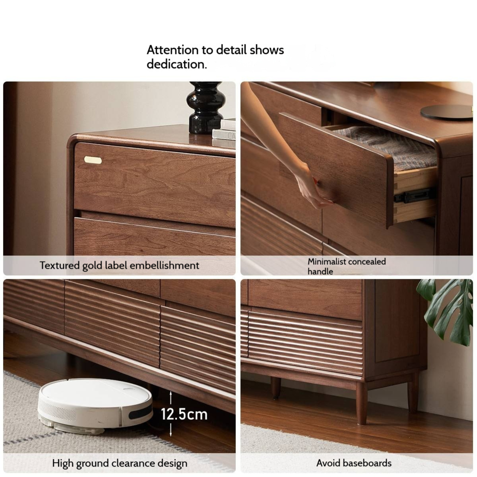 Cypress Solid Wood Modern Chest of Drawers