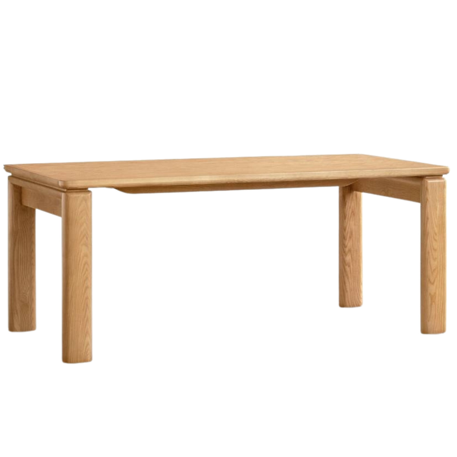 Ash Solid Wood Modern Log Style Dining Table