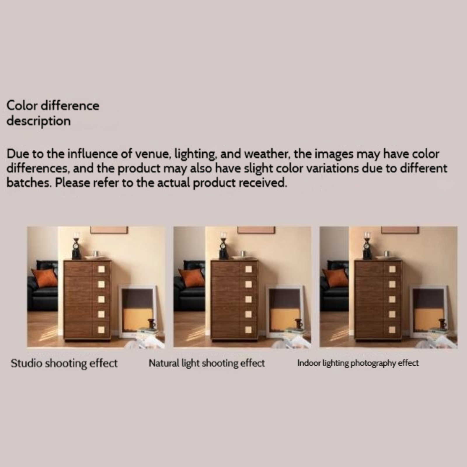 Black Walnut Solid Wood Retro Style Five-Drawer Chest