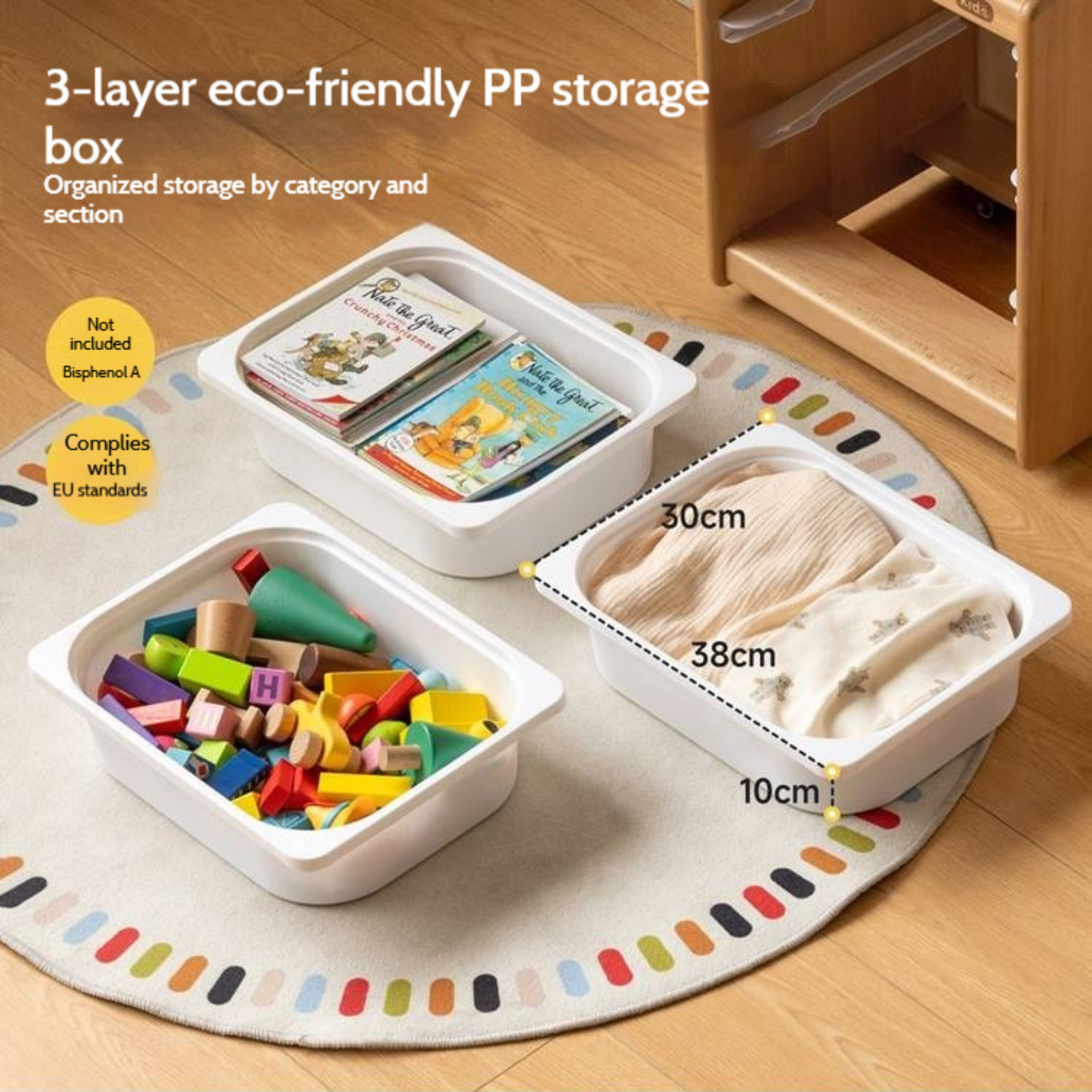 Beech Solid Wood Modern Minimalist Children's Nightstand