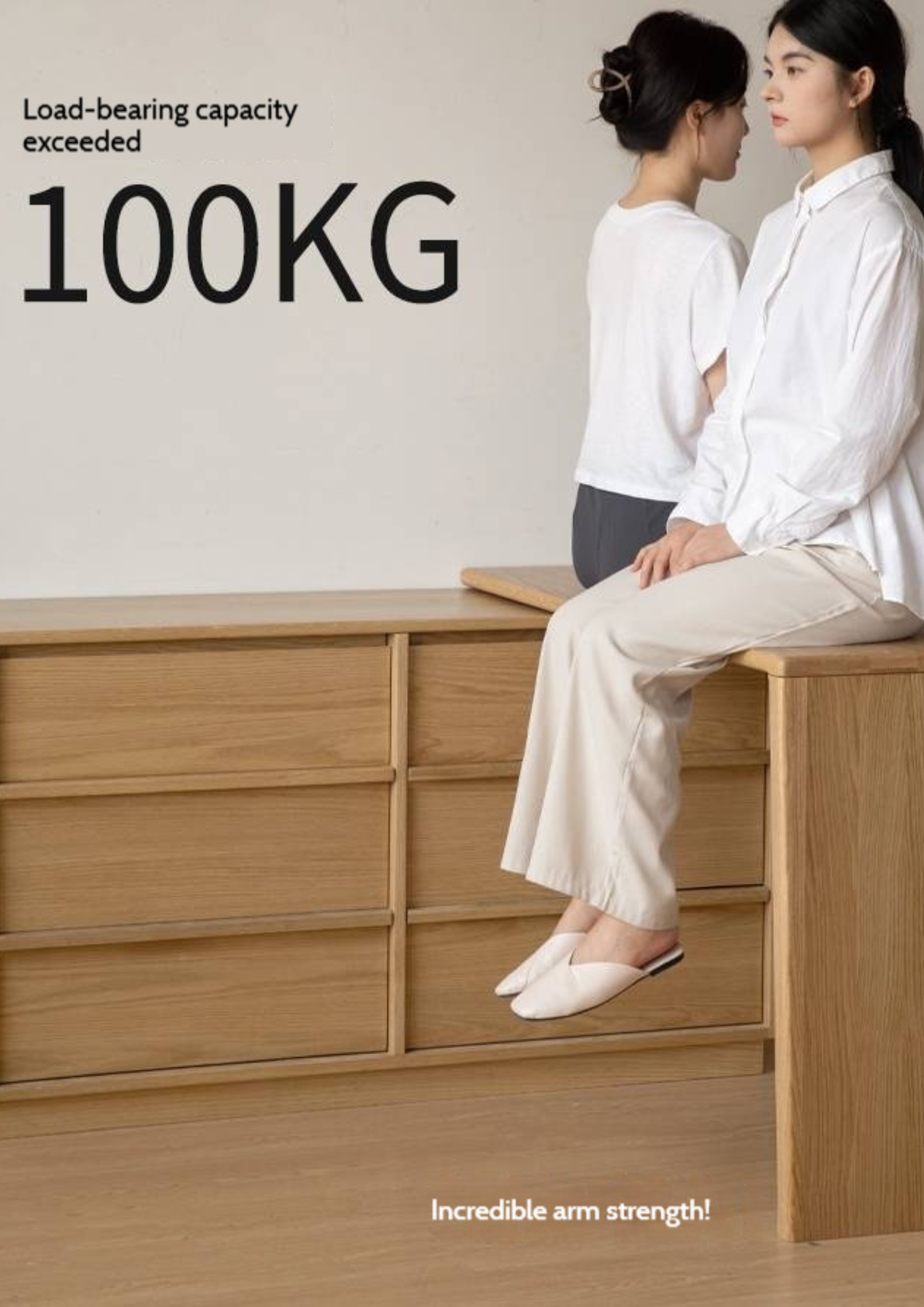 Oak Solid Wood Rotating Skeleton Dressing Table