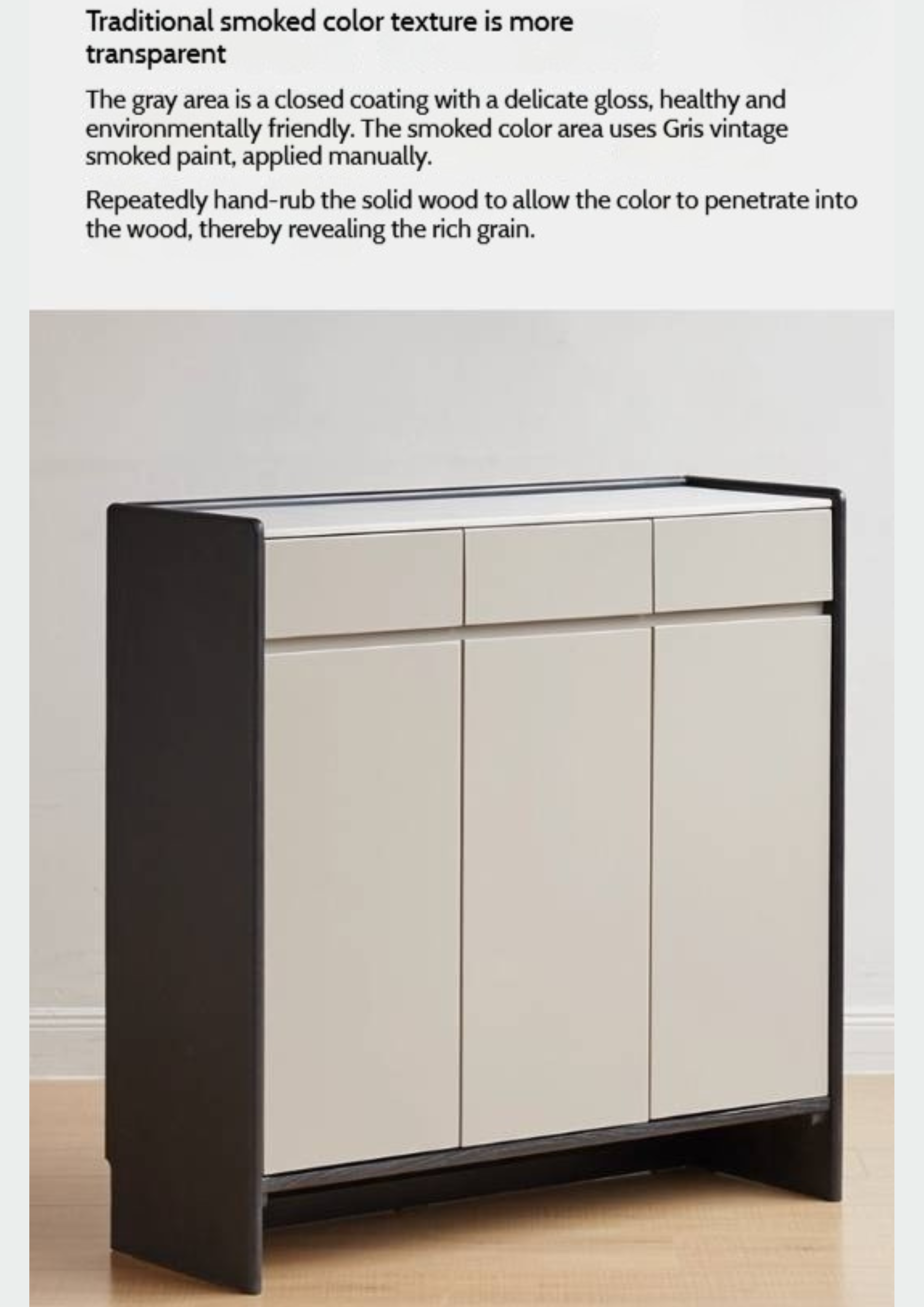 Oak, Rubberwood Solid Wood Porch Cabinet, Shoe Cabinet Slate Top