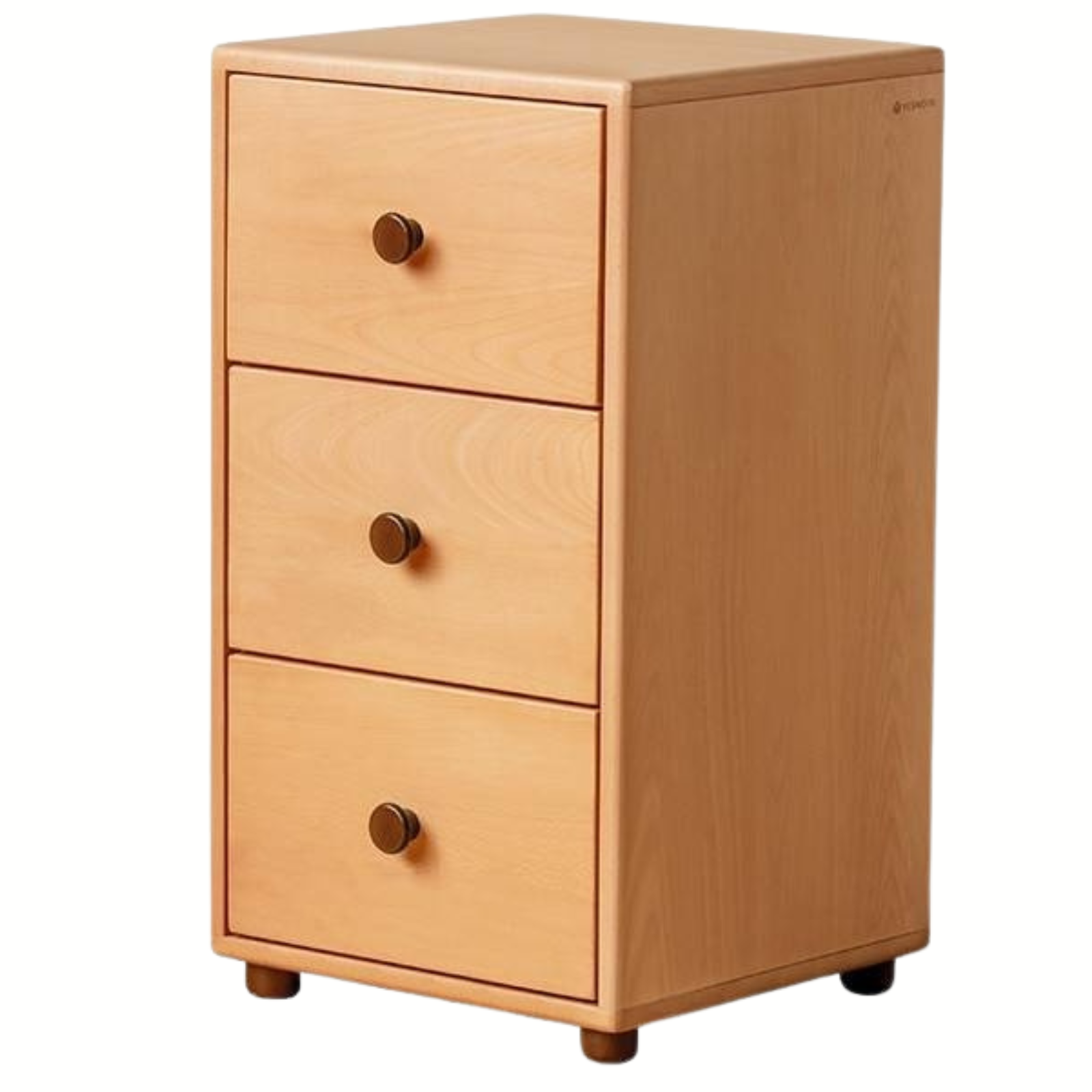 Solid Rubber Wood,  Beech Solid Wood Nordic Style Children's Chest of Drawers