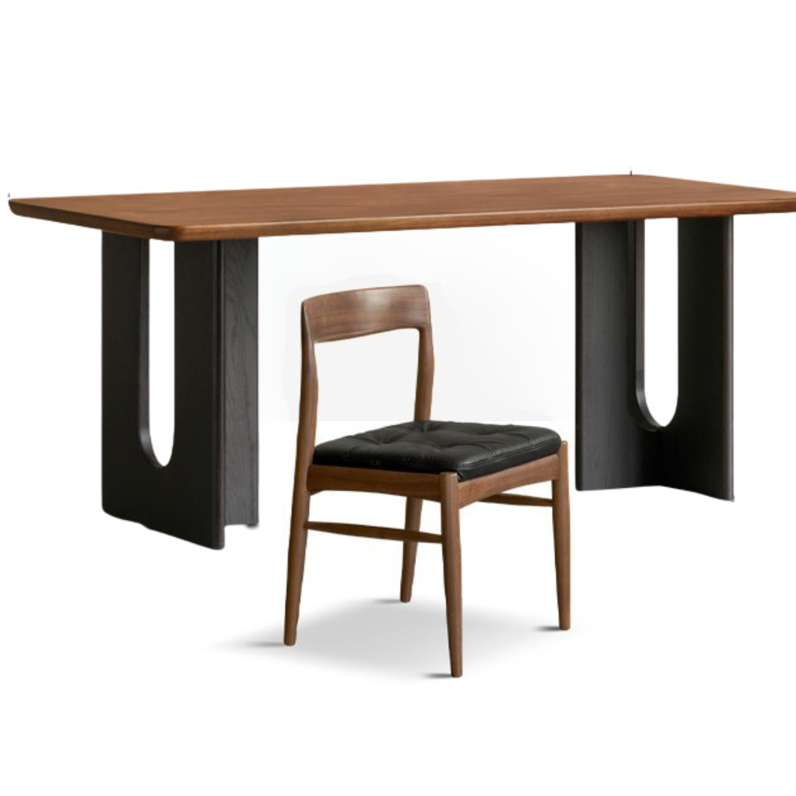 Black Walnut Solid Wood Light Luxury Dining Table