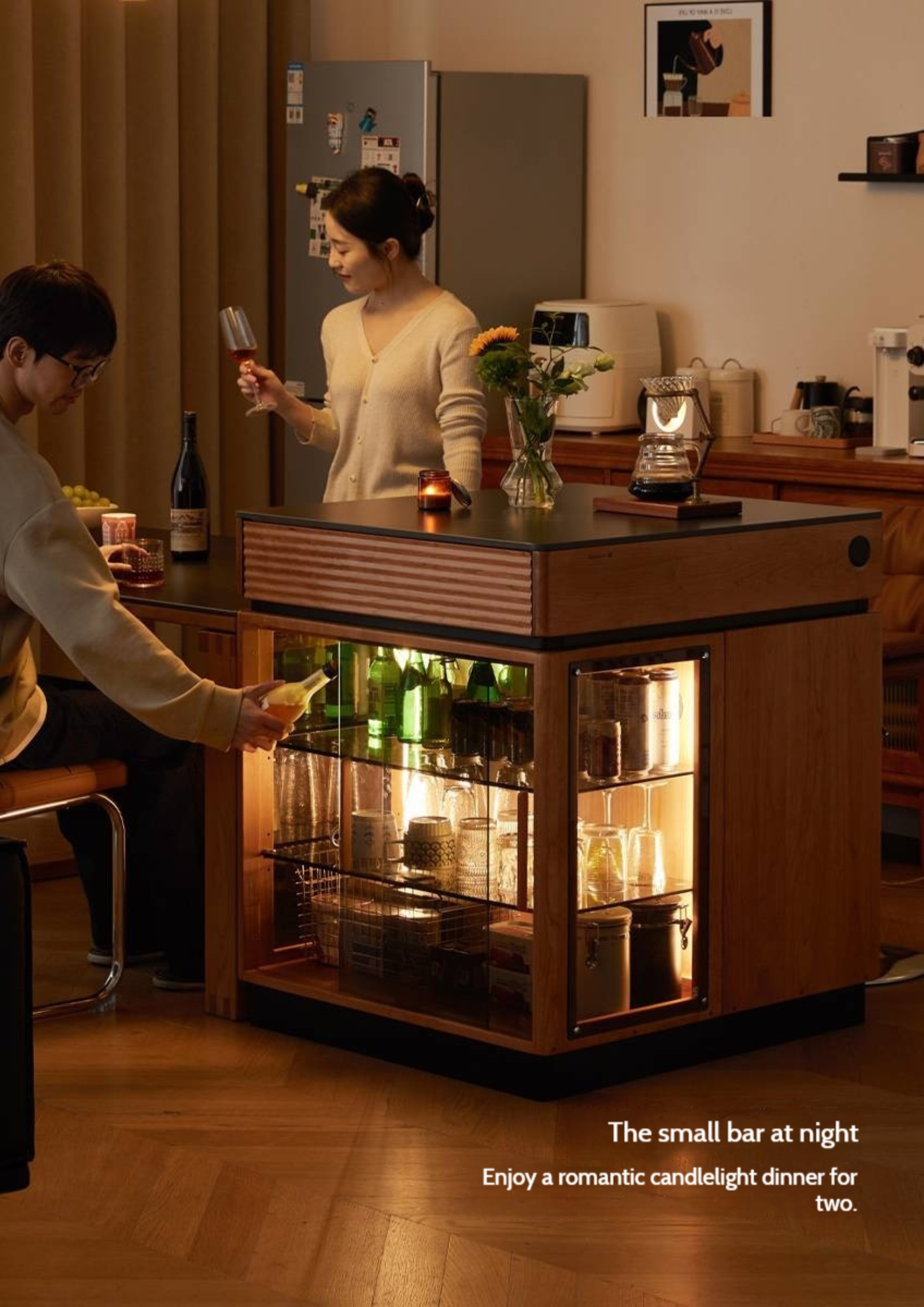 Cherry Solid Wood Retro Island Table