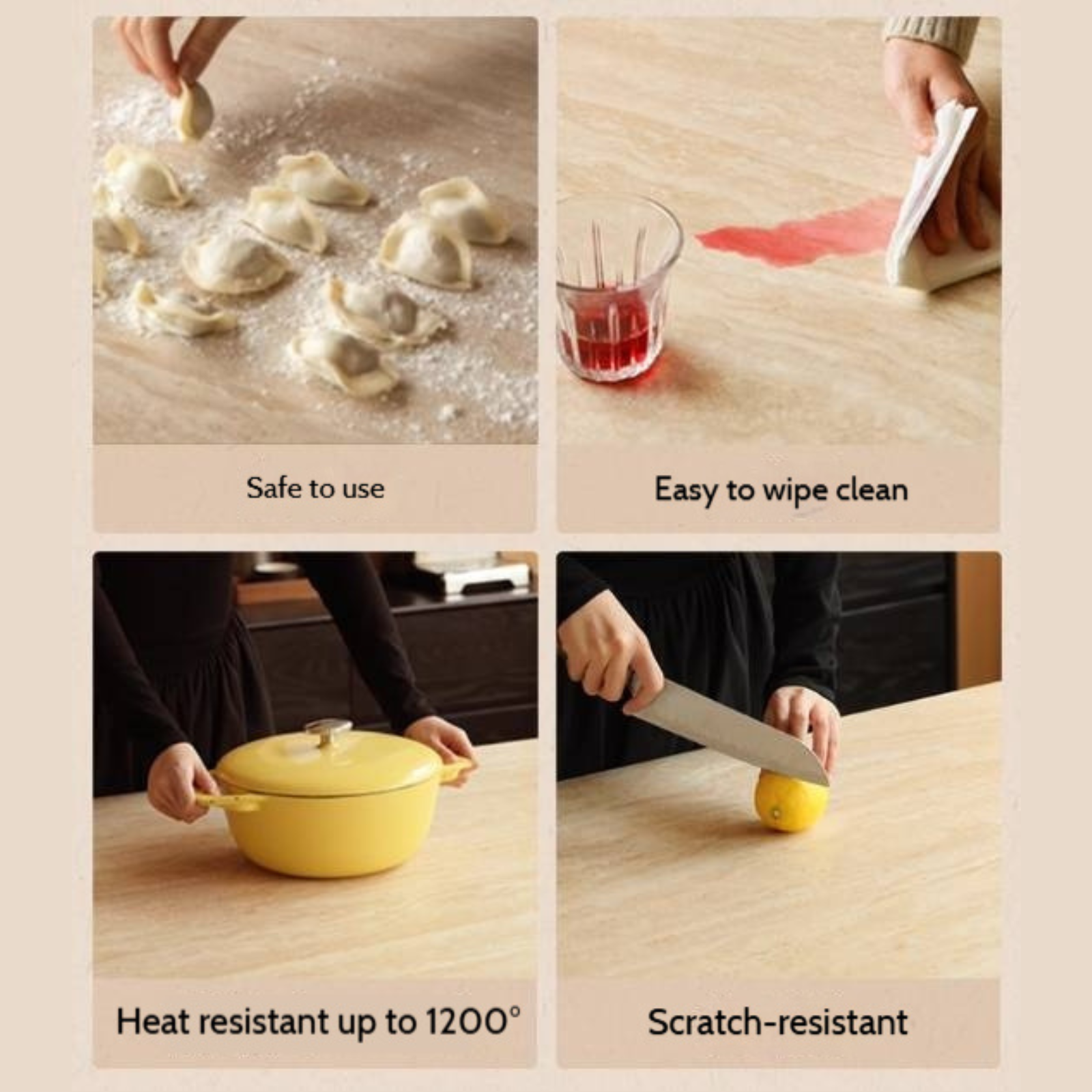 Black Walnut, Oak Solid Wood French Retro Style Dining Table