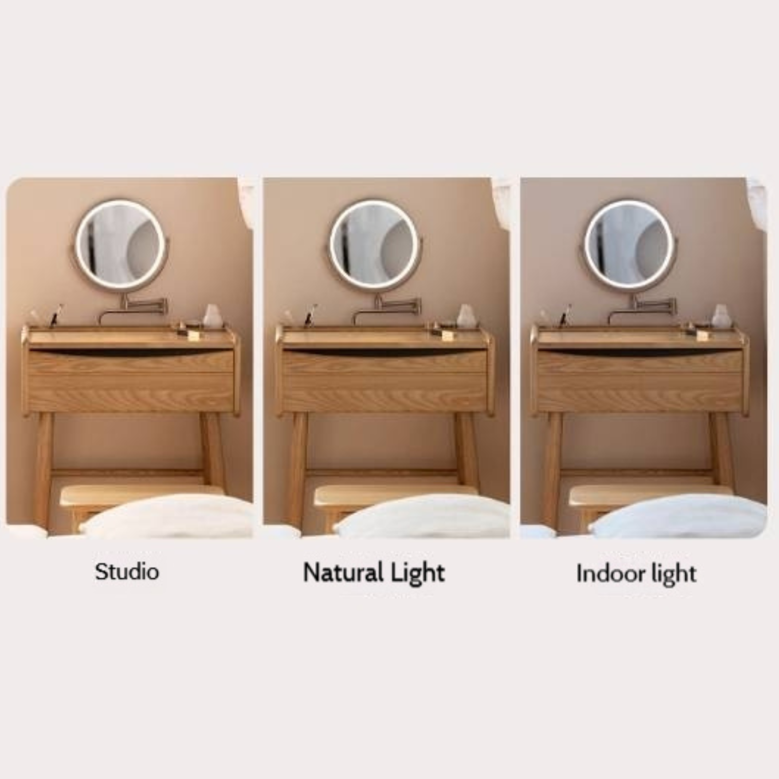 Ash Solid Wood Modern Dressing Table