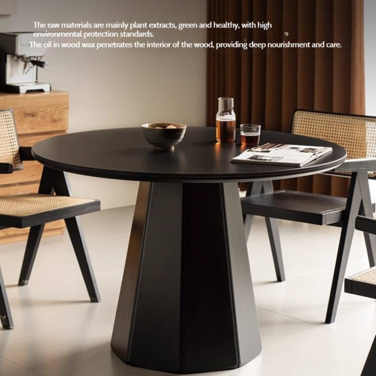 Ash Solid Wood Modern Minimalist Style Dining Table