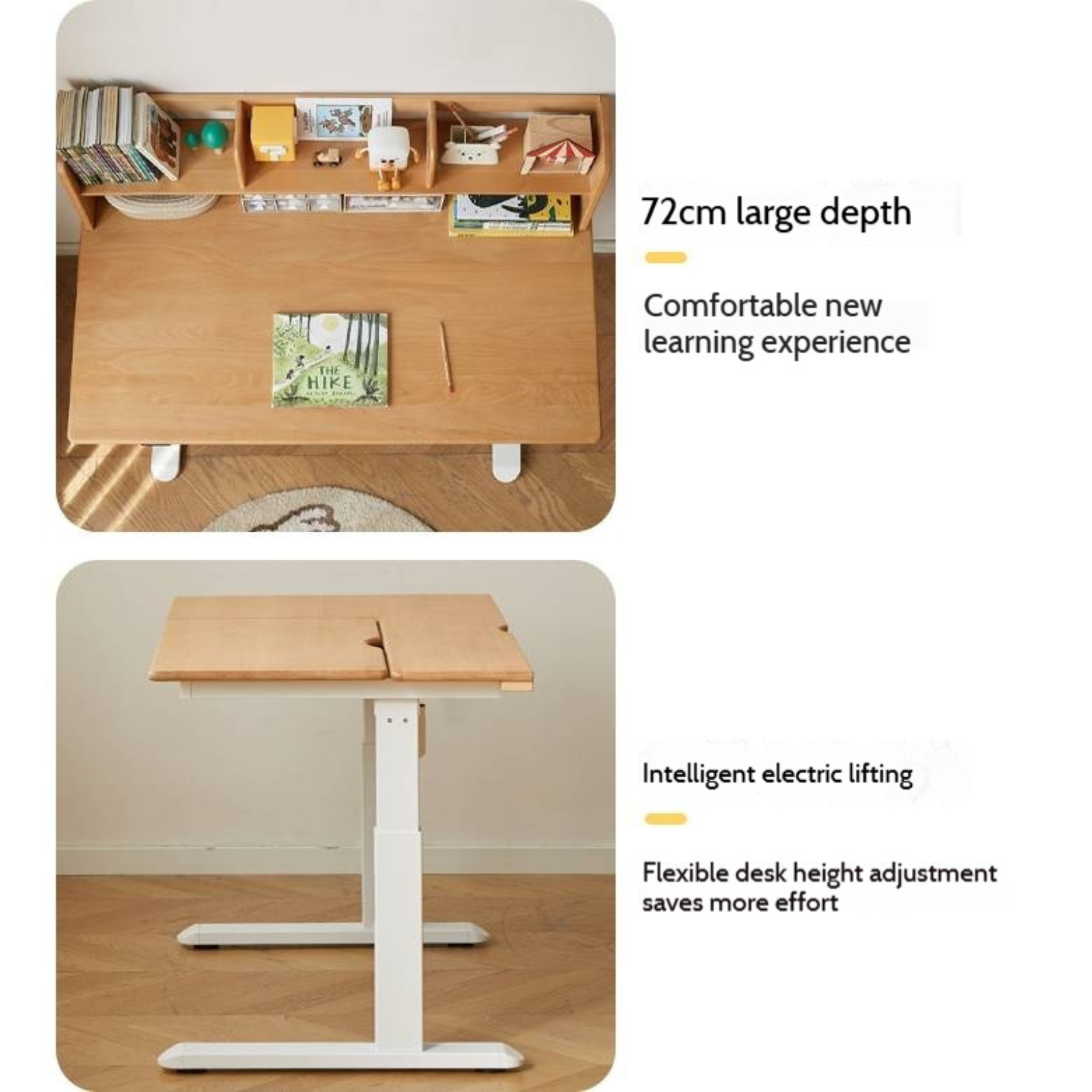 Beech Solid Wood Children's Electric Learning Desk