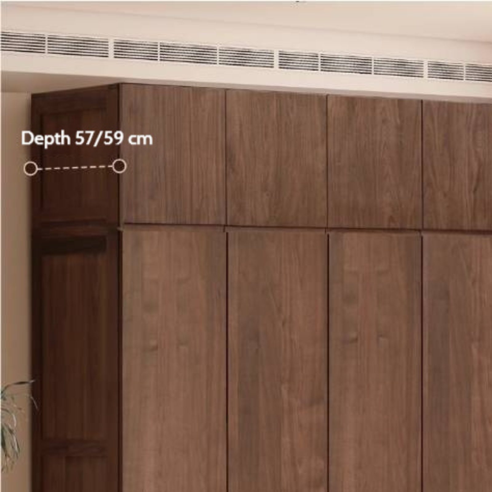 Black Walnut, Ash, Oak Solid Wood  Light Luxury Wardrobe Top Cabinet